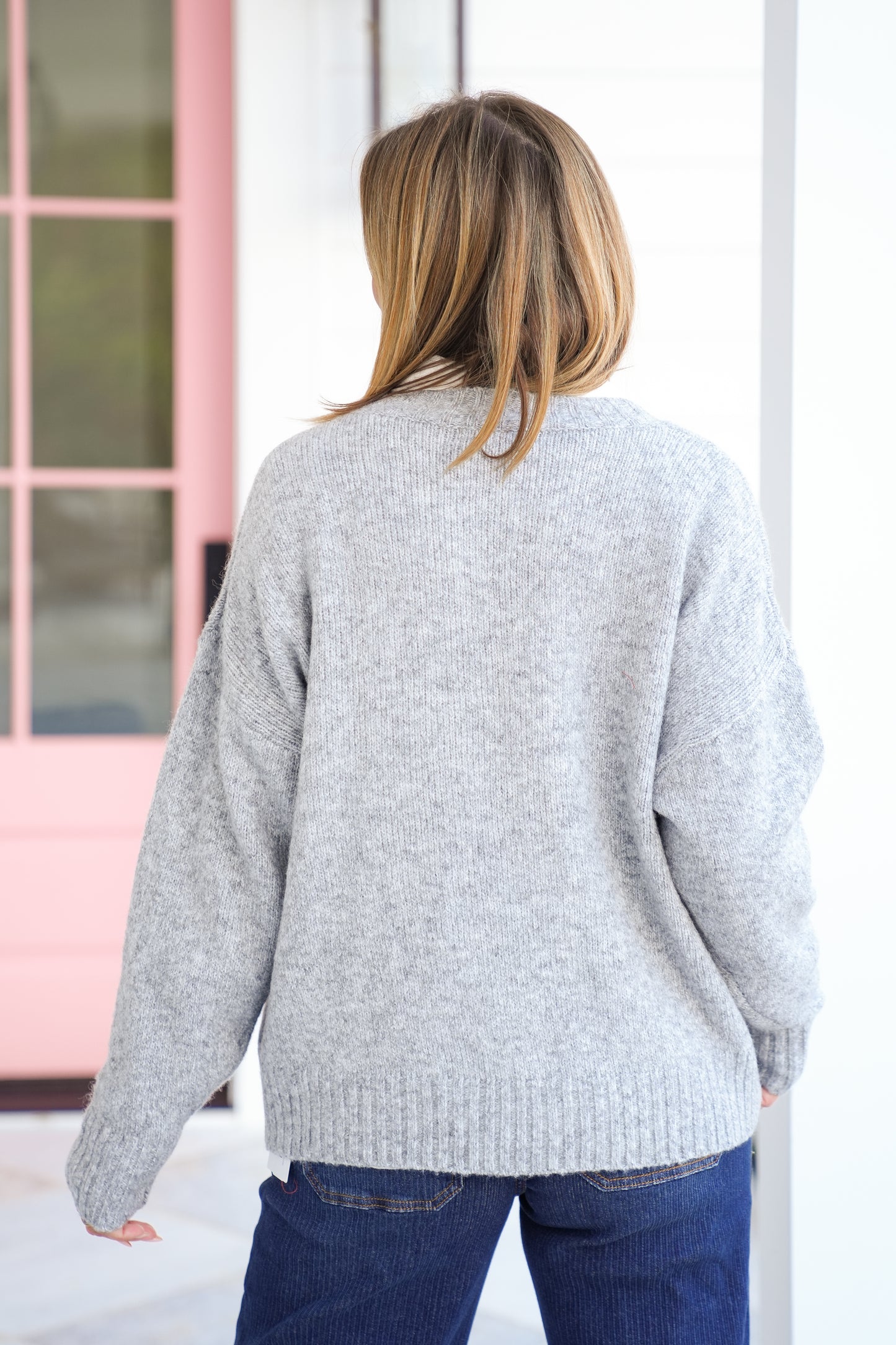 Long Sleeve Embroidered Duck Pullover Sweater