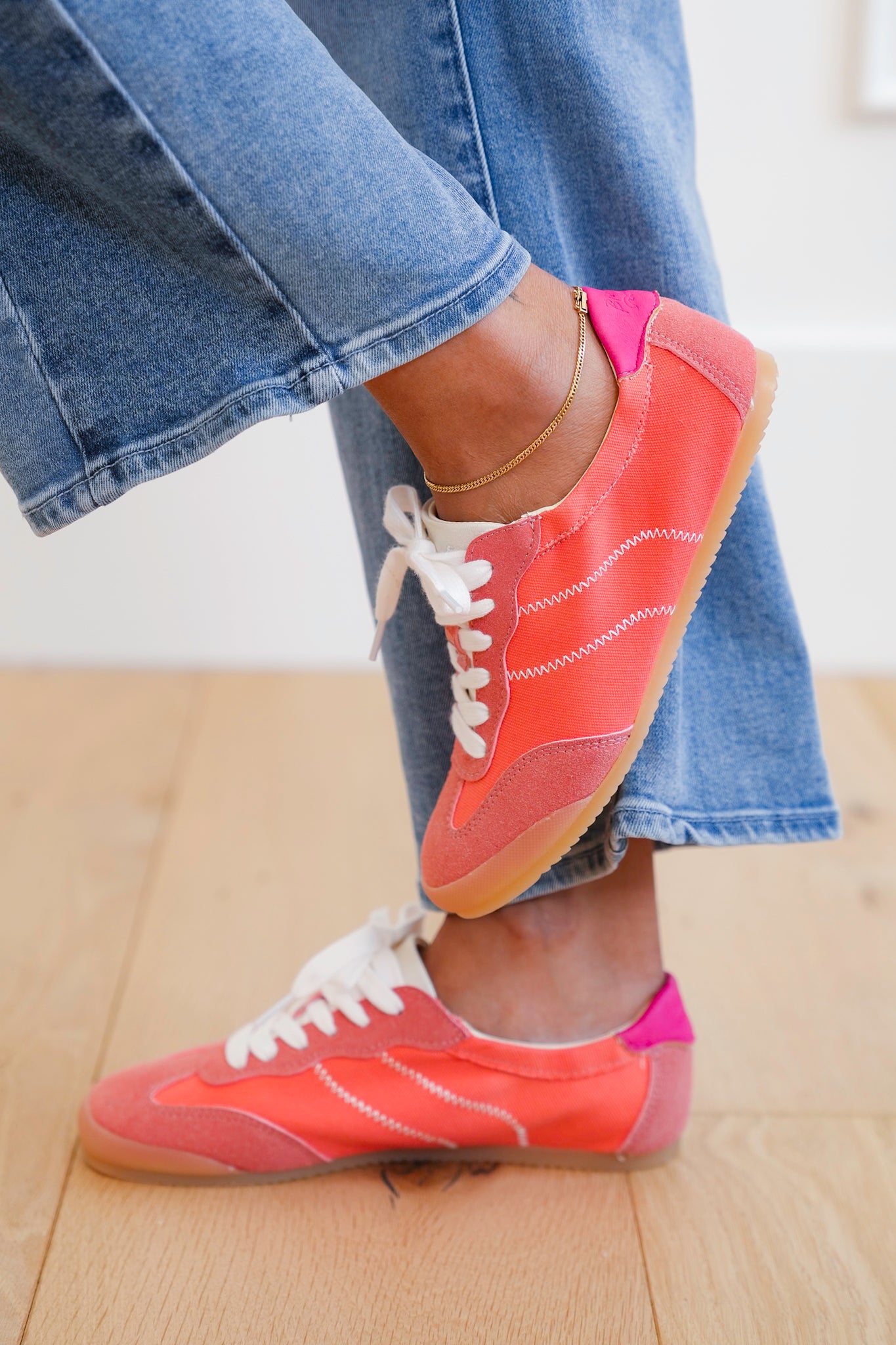 Blowfish Retro Sneaker with Zig Zag Stitch Detail