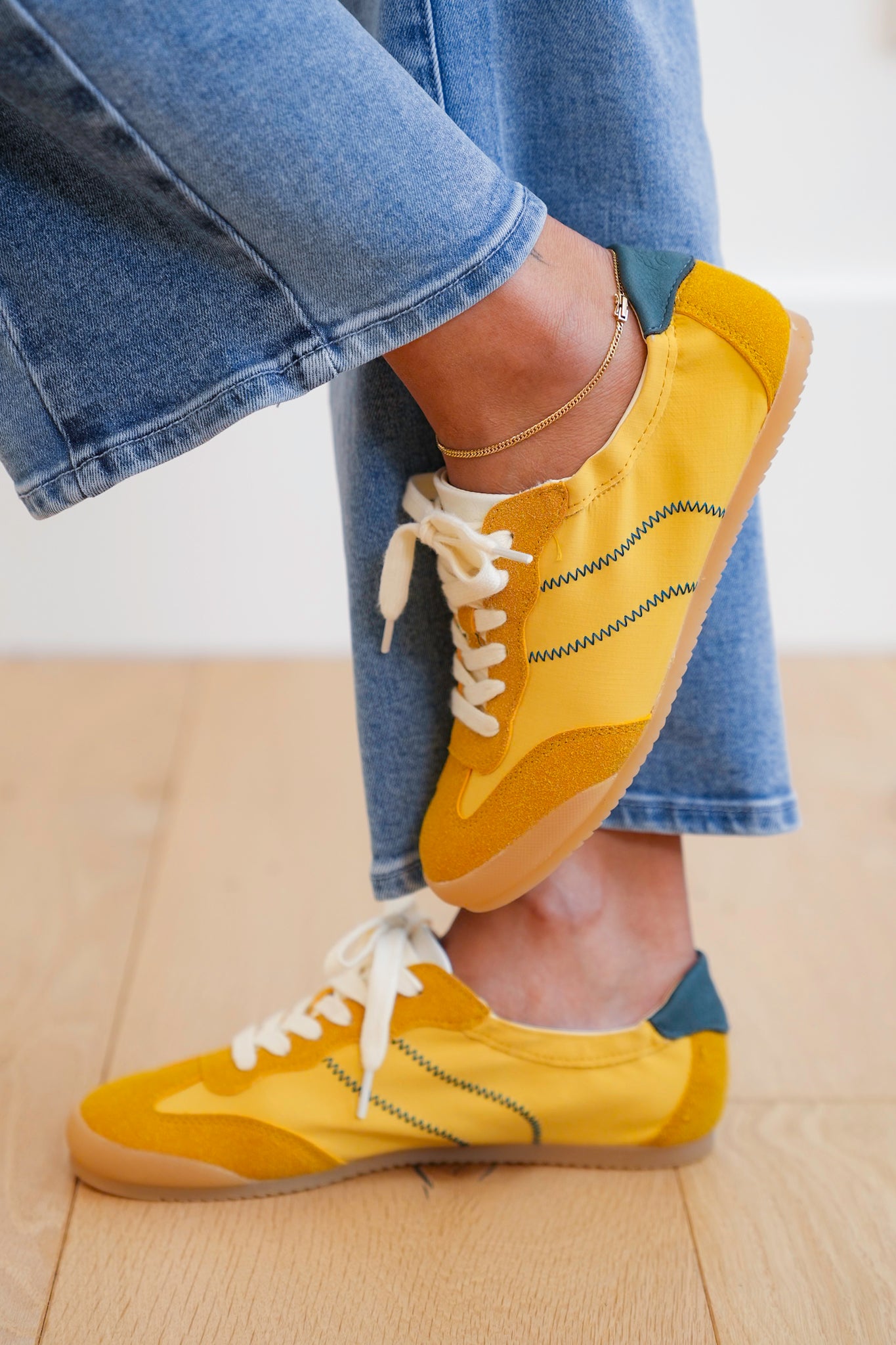 Blowfish Retro Sneaker with Zig Zag Stitch Detail