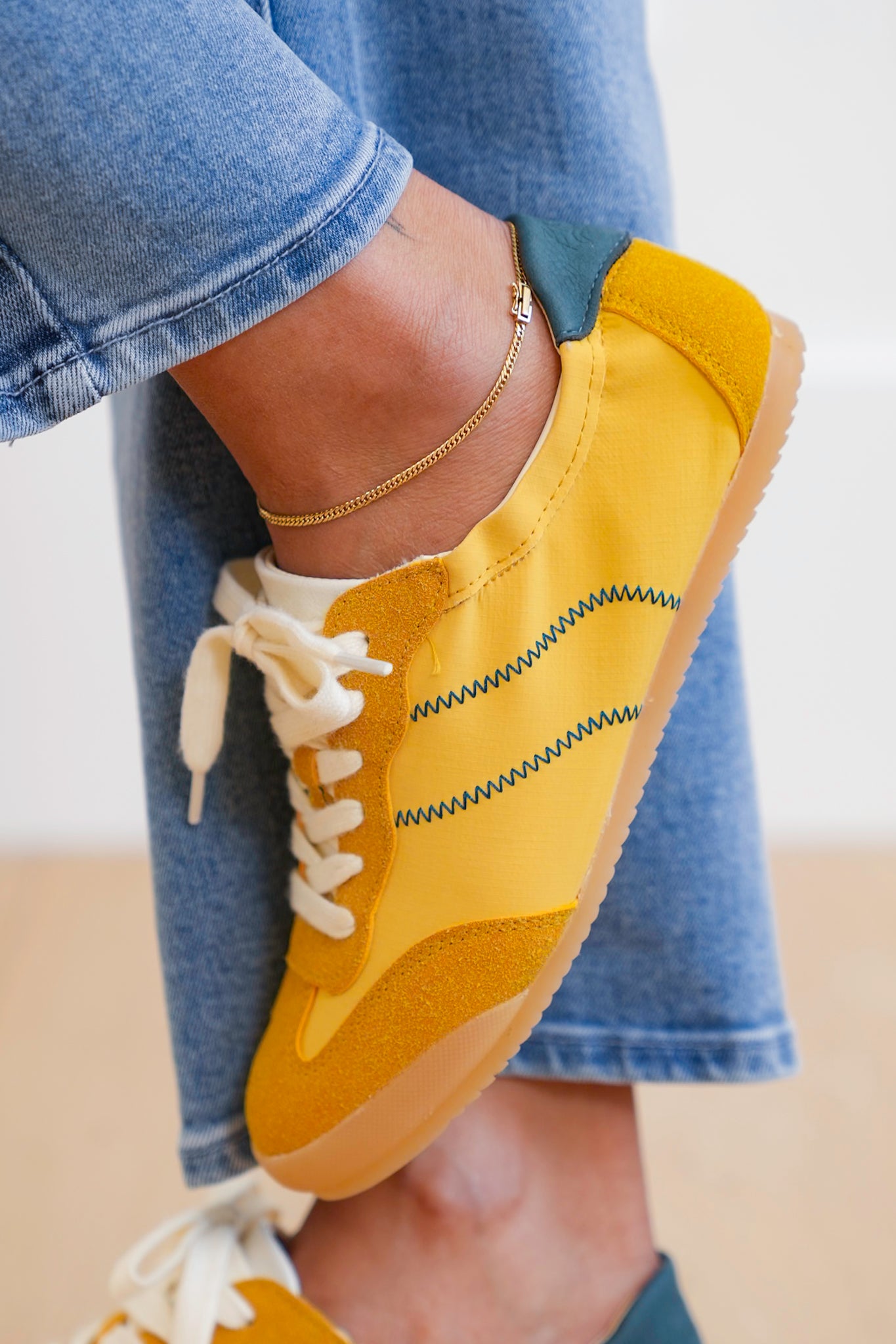 Blowfish Retro Sneaker with Zig Zag Stitch Detail