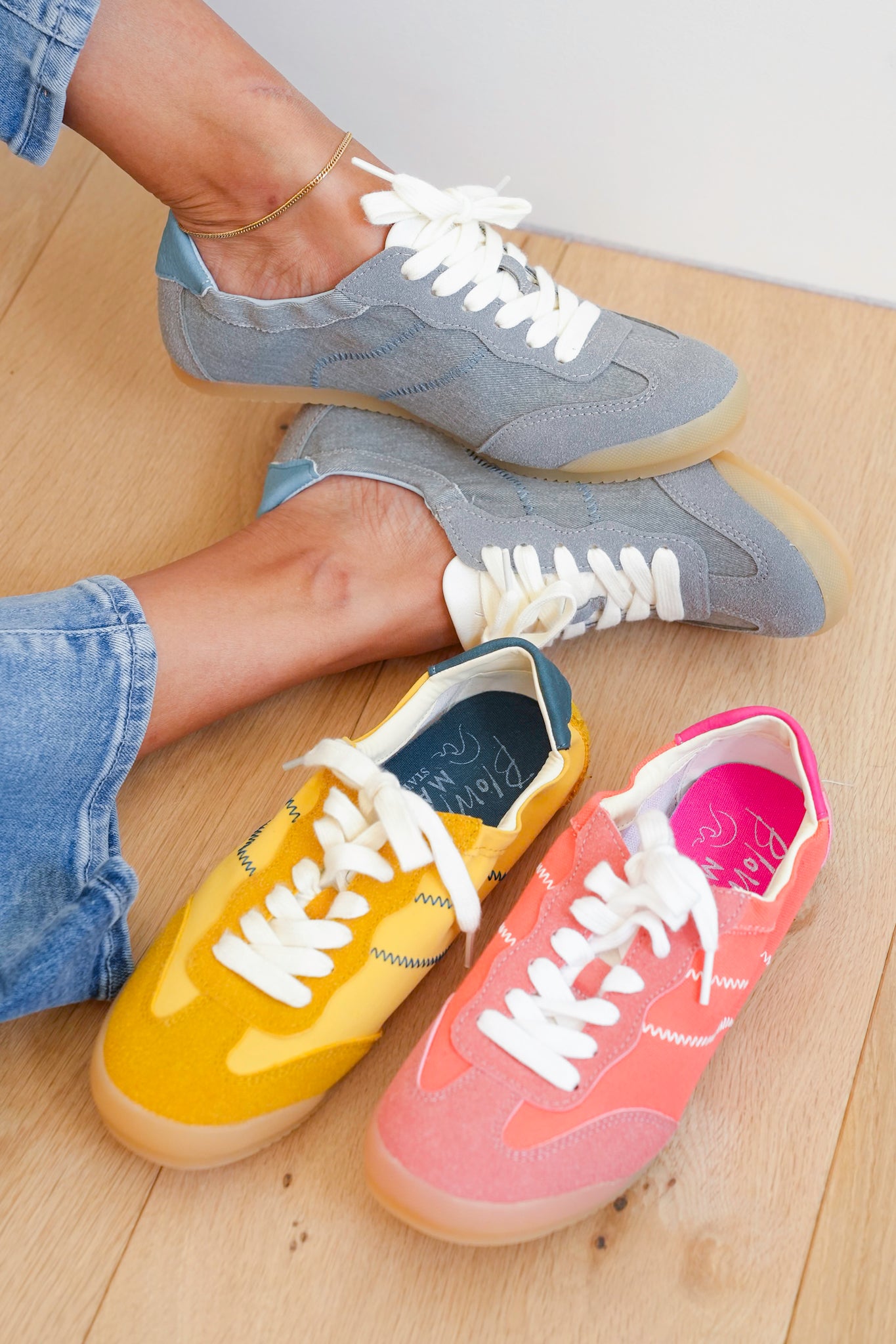 Blowfish Retro Sneaker with Zig Zag Stitch Detail