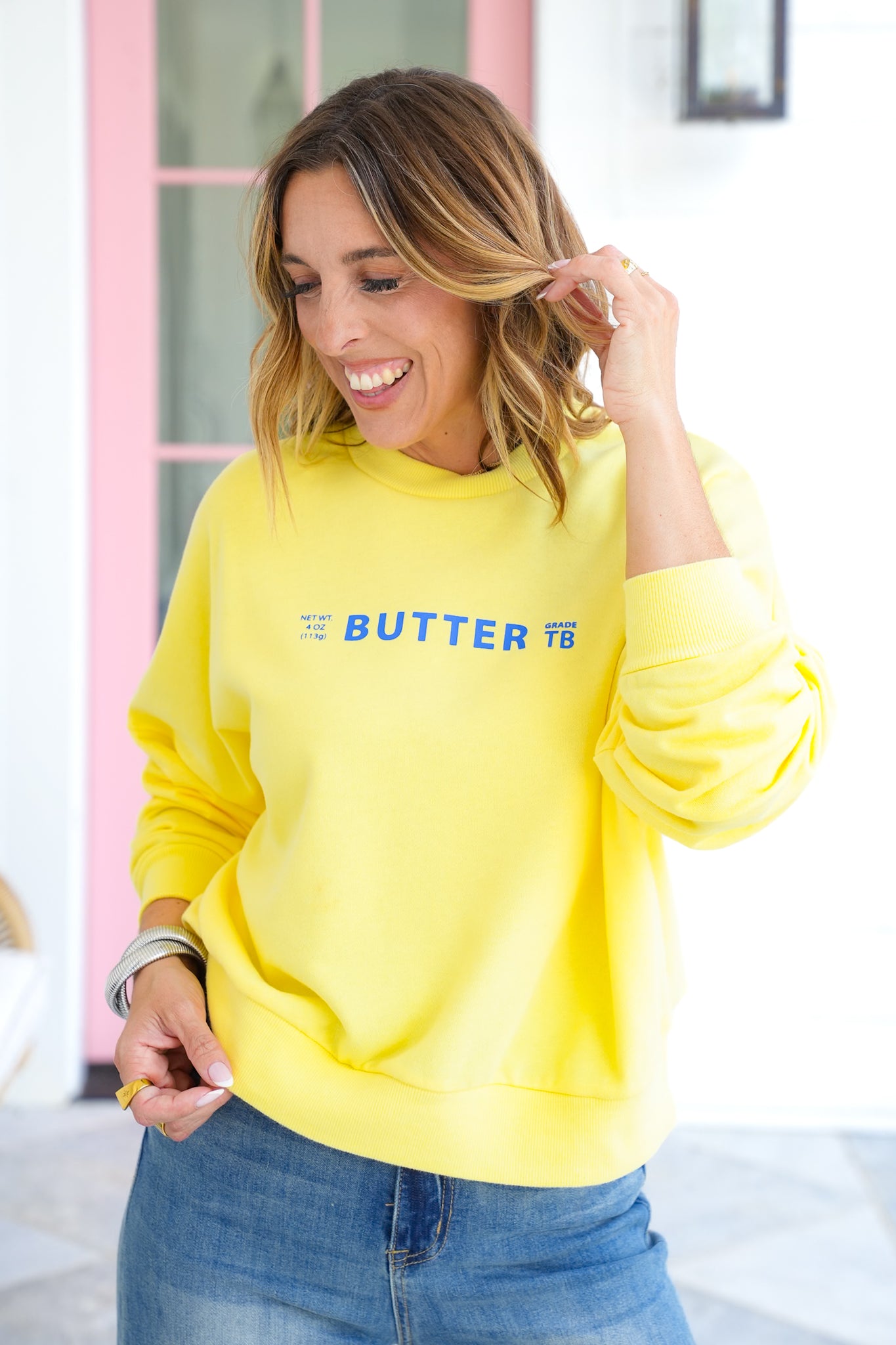 Long Sleeve "Butter" Graphic Sweatshirt
