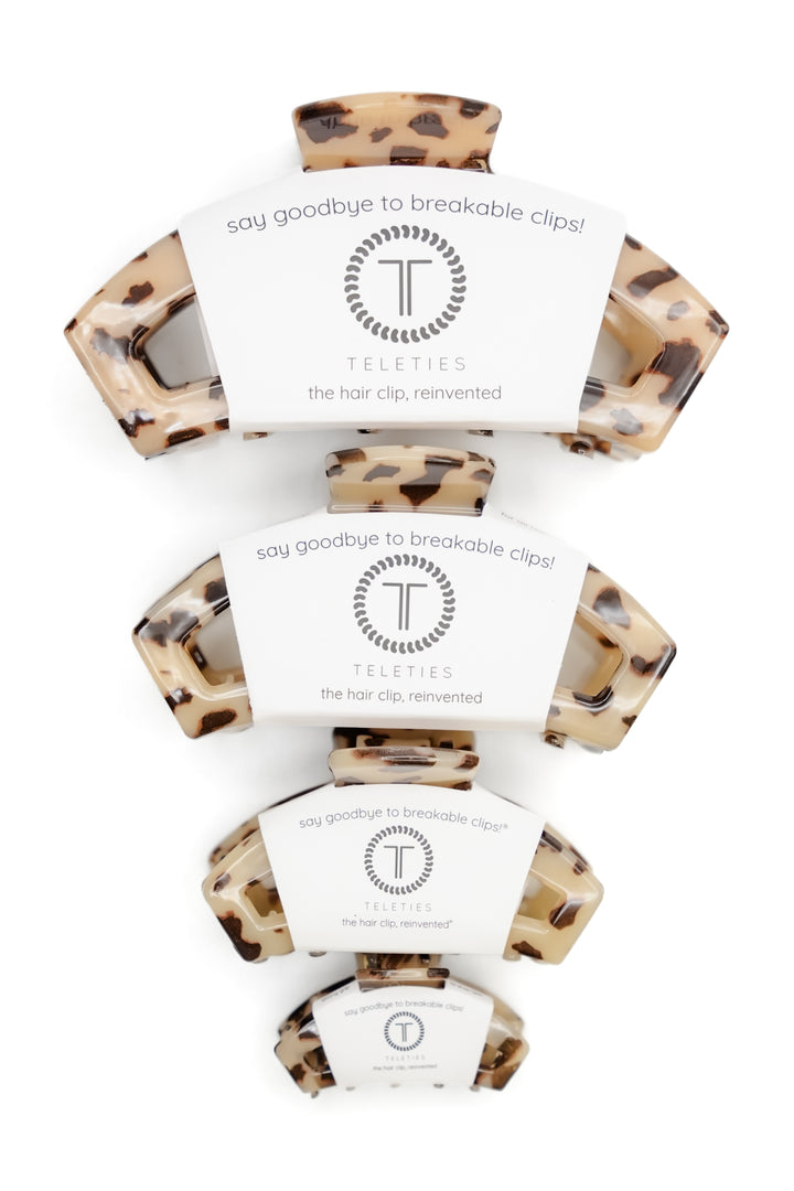 Teleties Open Blonde Tortoise Claw Hair Clips *Final Sale*