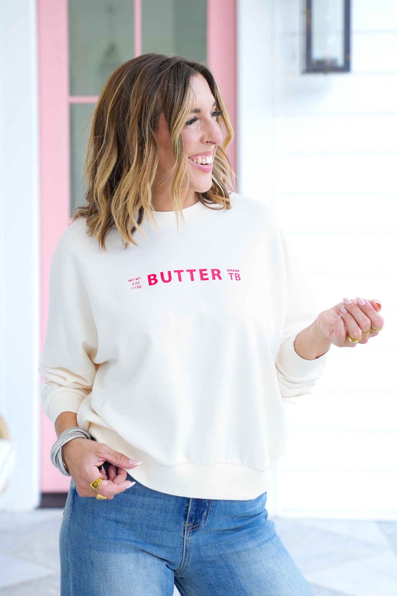 Long Sleeve "Butter" Graphic Sweatshirt