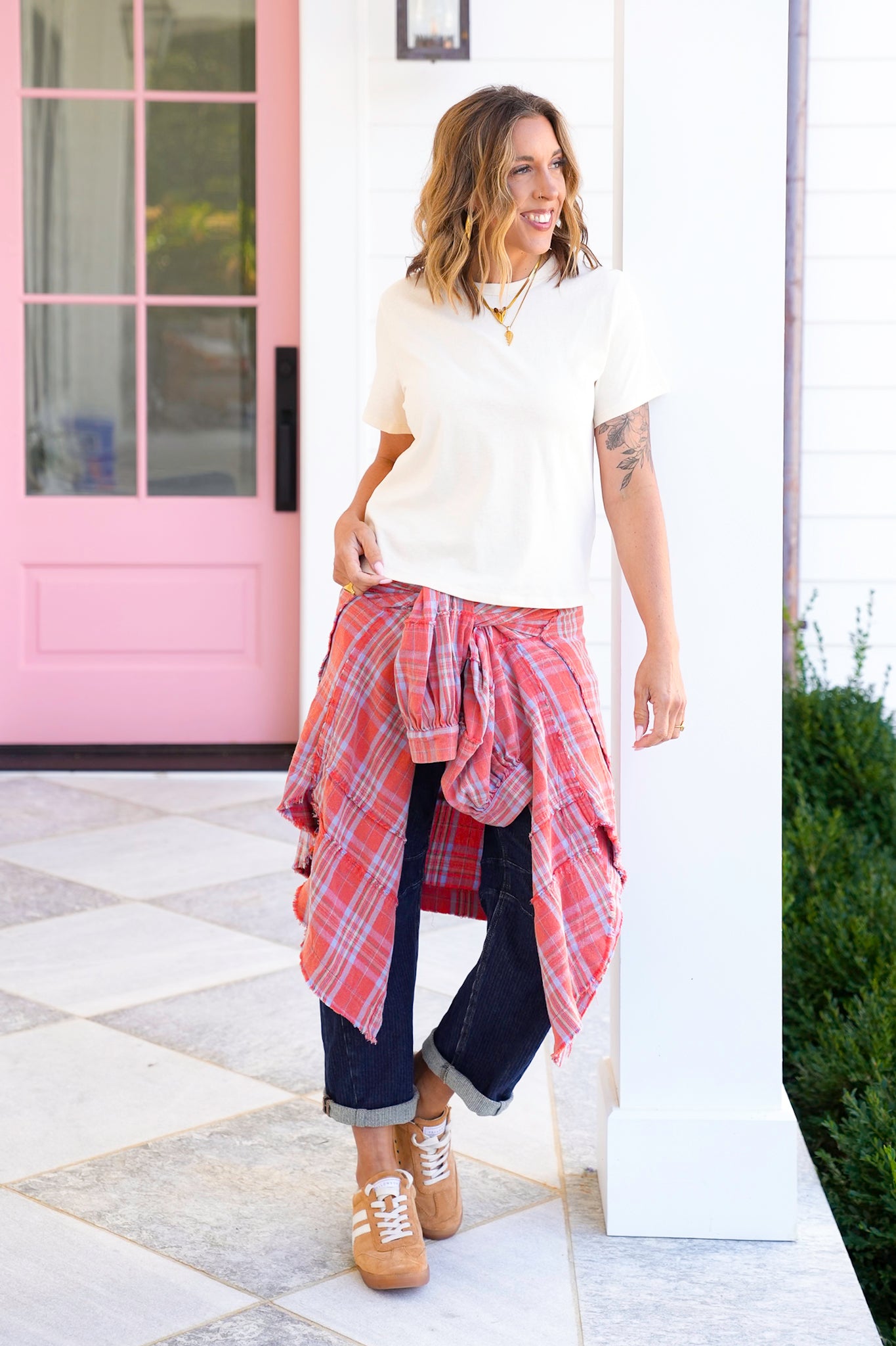 Vanilla Cotton Short Sleeve Basic Tee