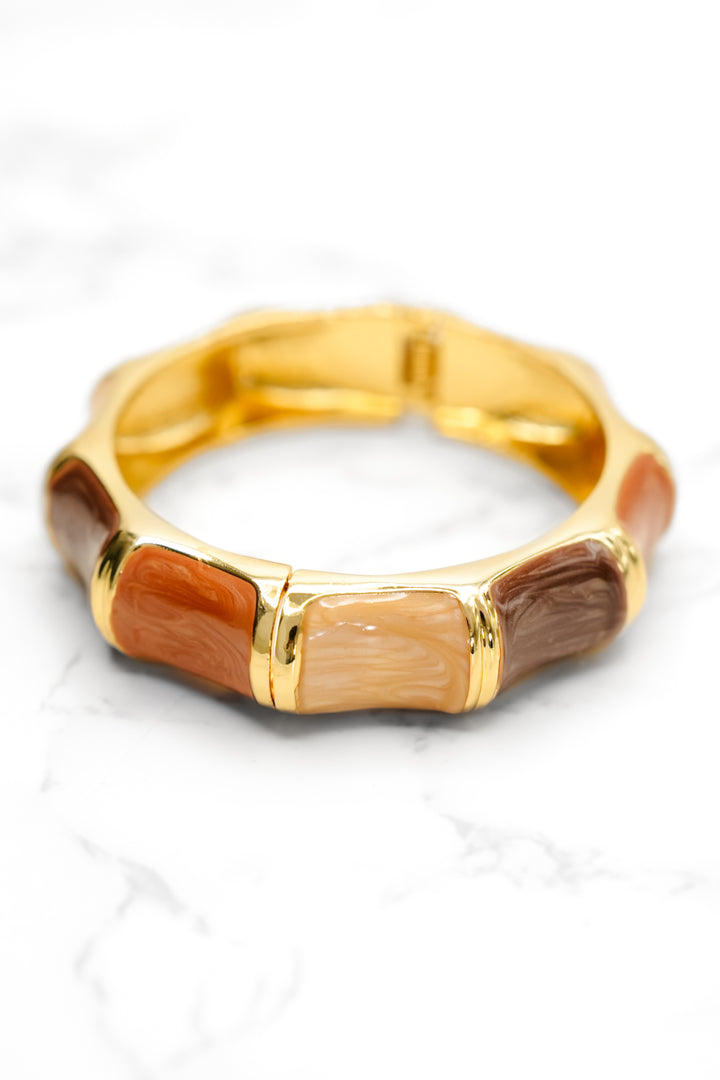 Enamel Ridged Bangle