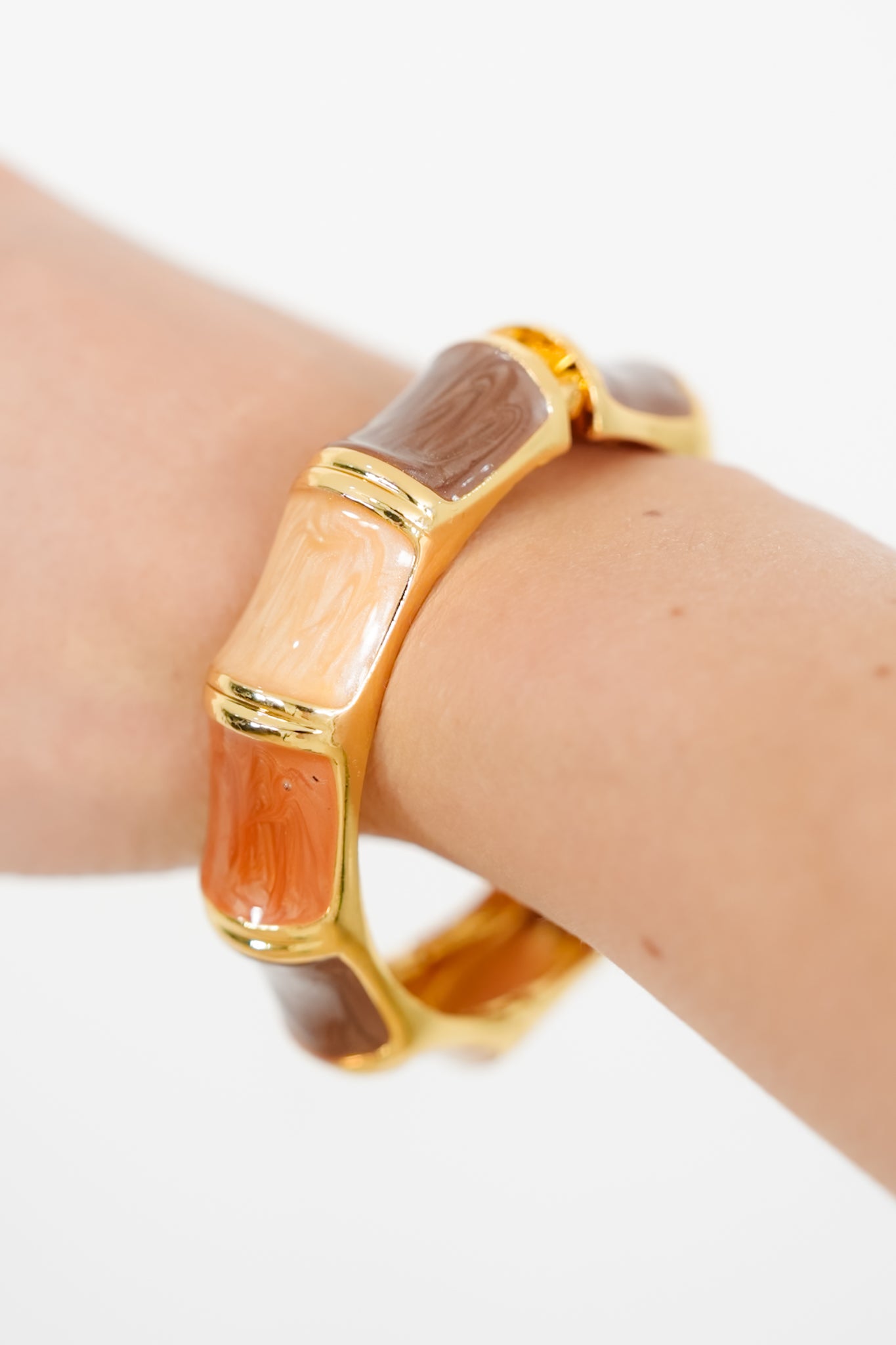 Enamel Ridged Bangle