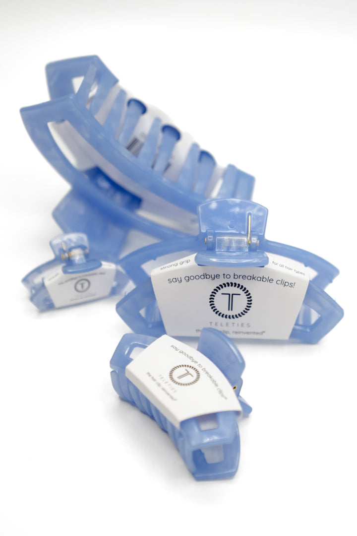 Teleties Open Blue Lagoon Hair Clips *Final Sale*