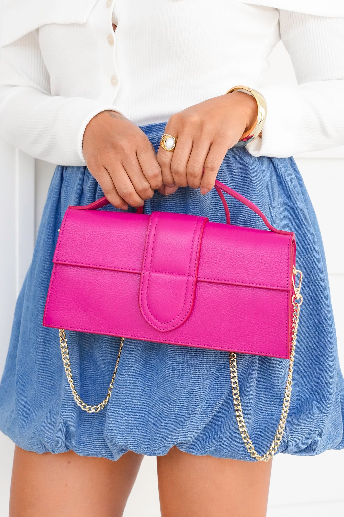 Genuine Italian Leather Satchel Bag
