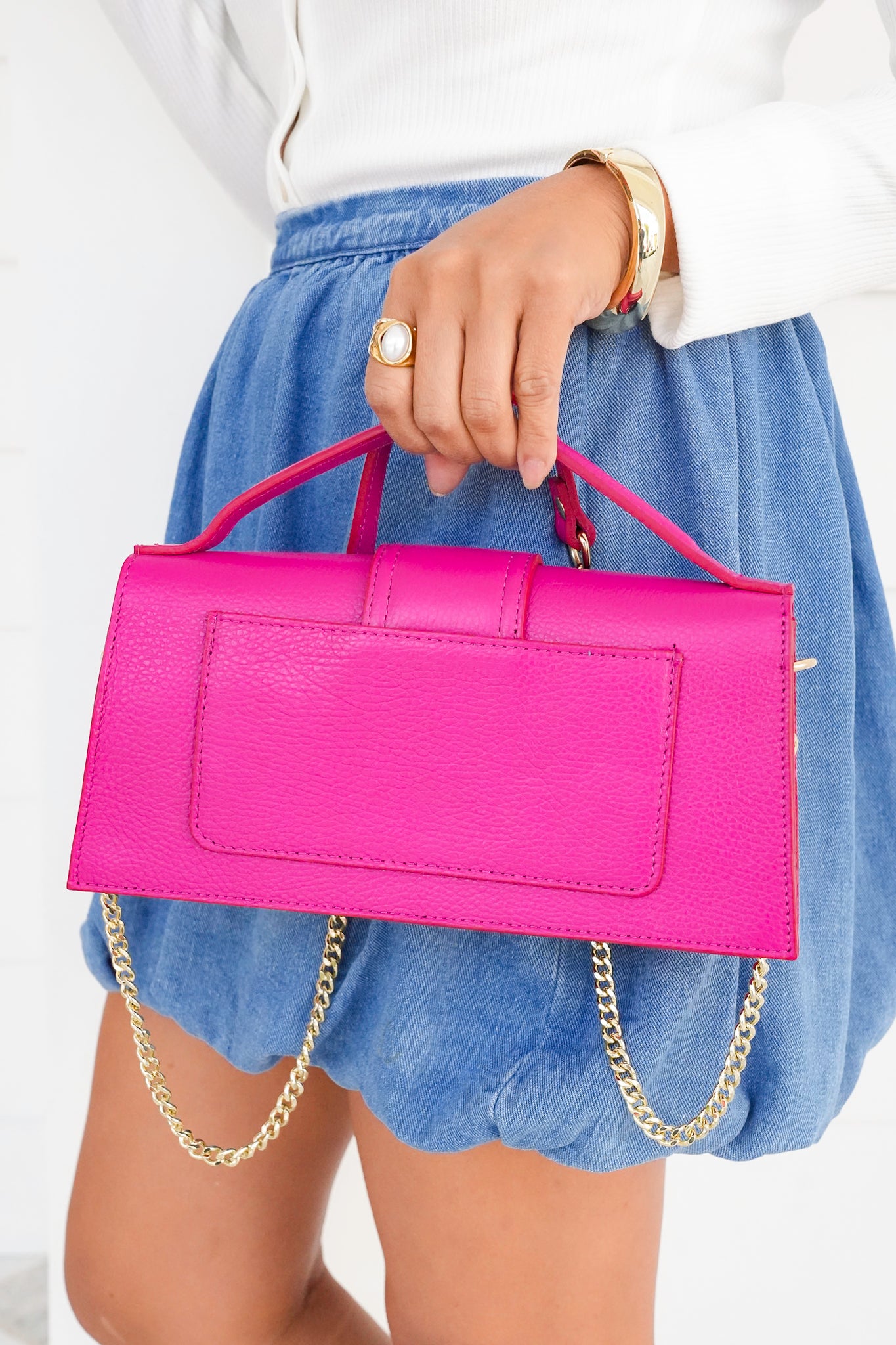 Genuine Italian Leather Satchel Bag