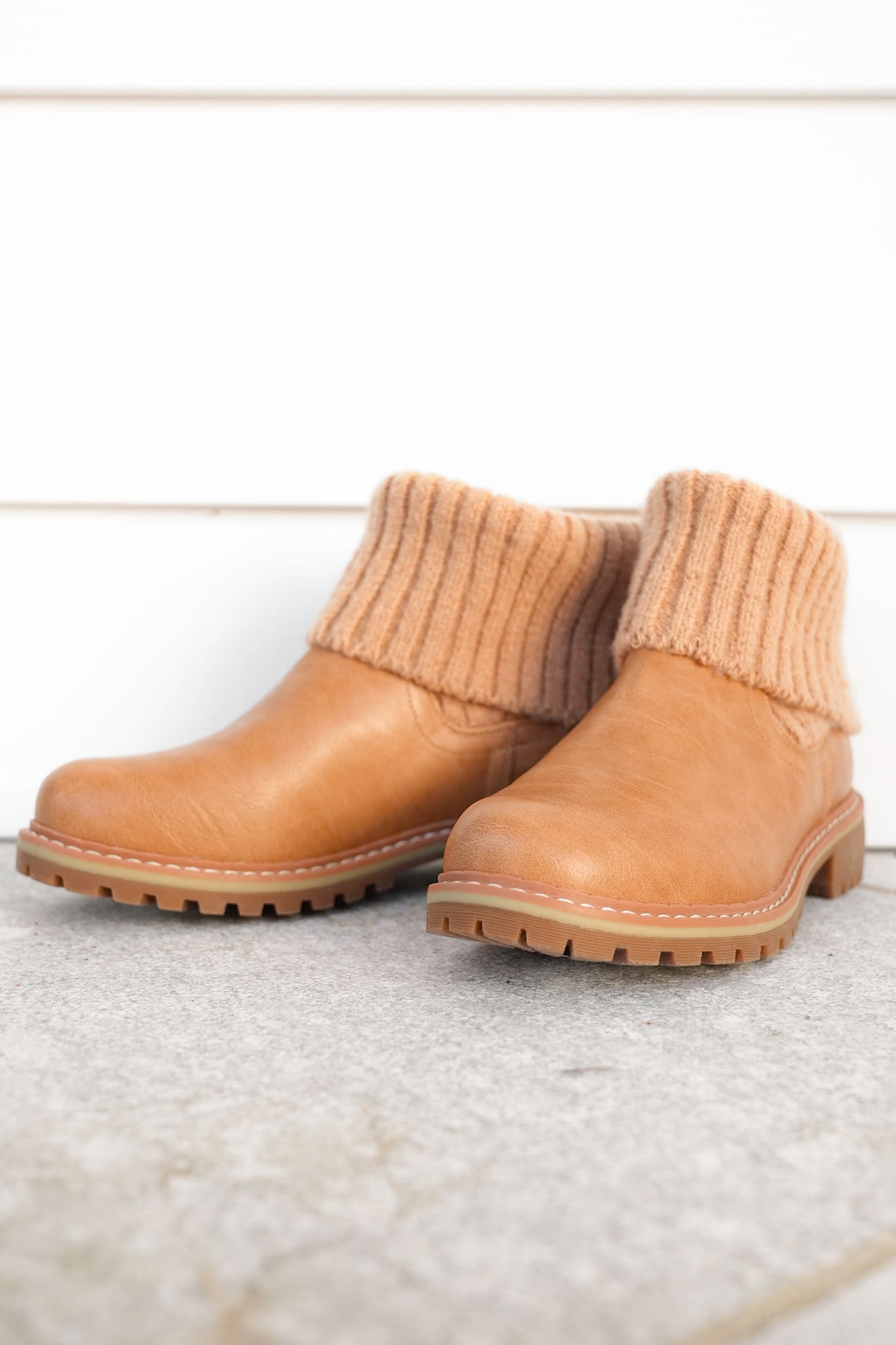 Corky's "Quiver" Vegan Leather Ankle Booties with Sweater Cuff