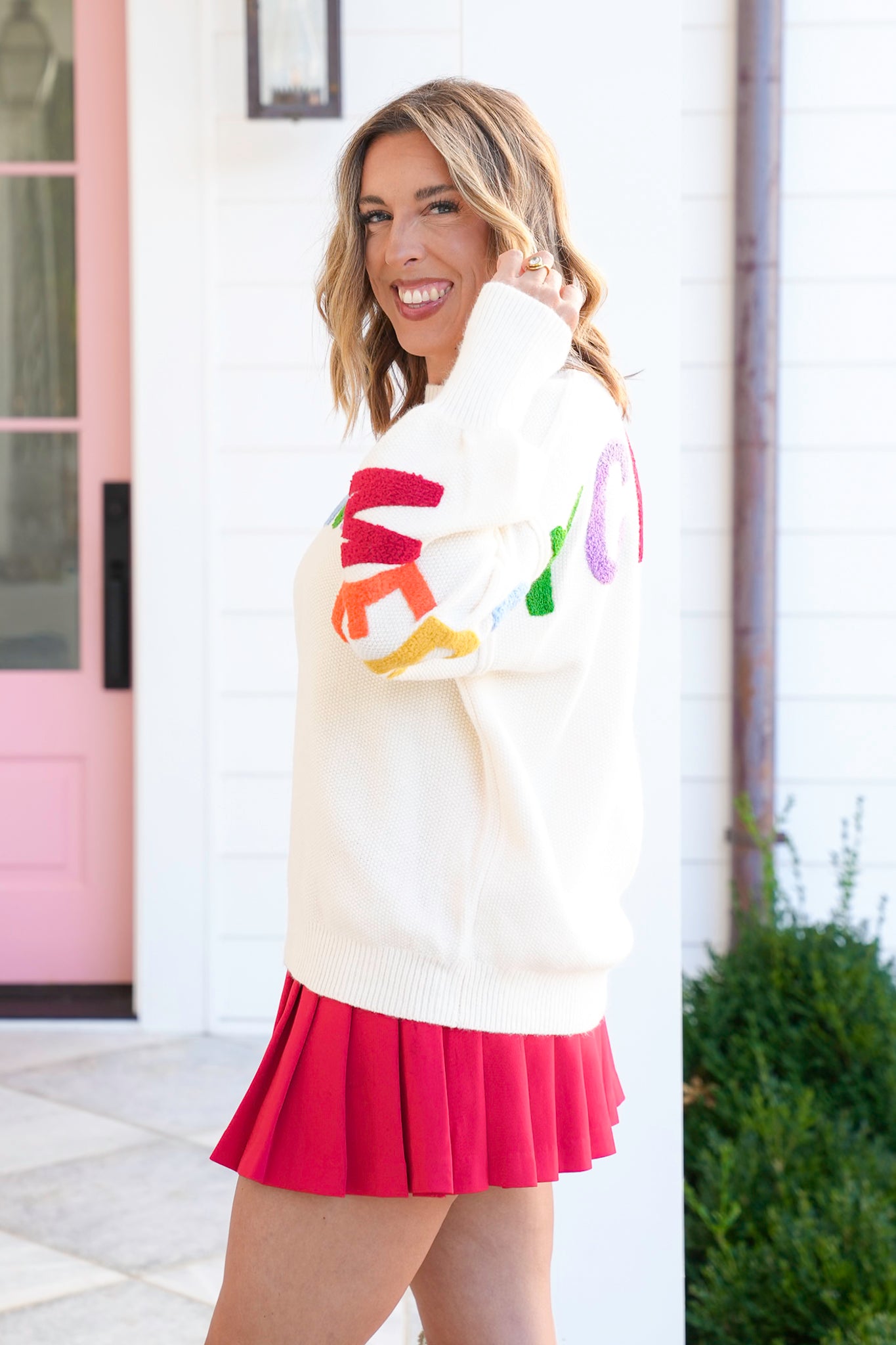 Long Sleeve "Ho Ho Ho, Merry Christmas" Pullover Sweater