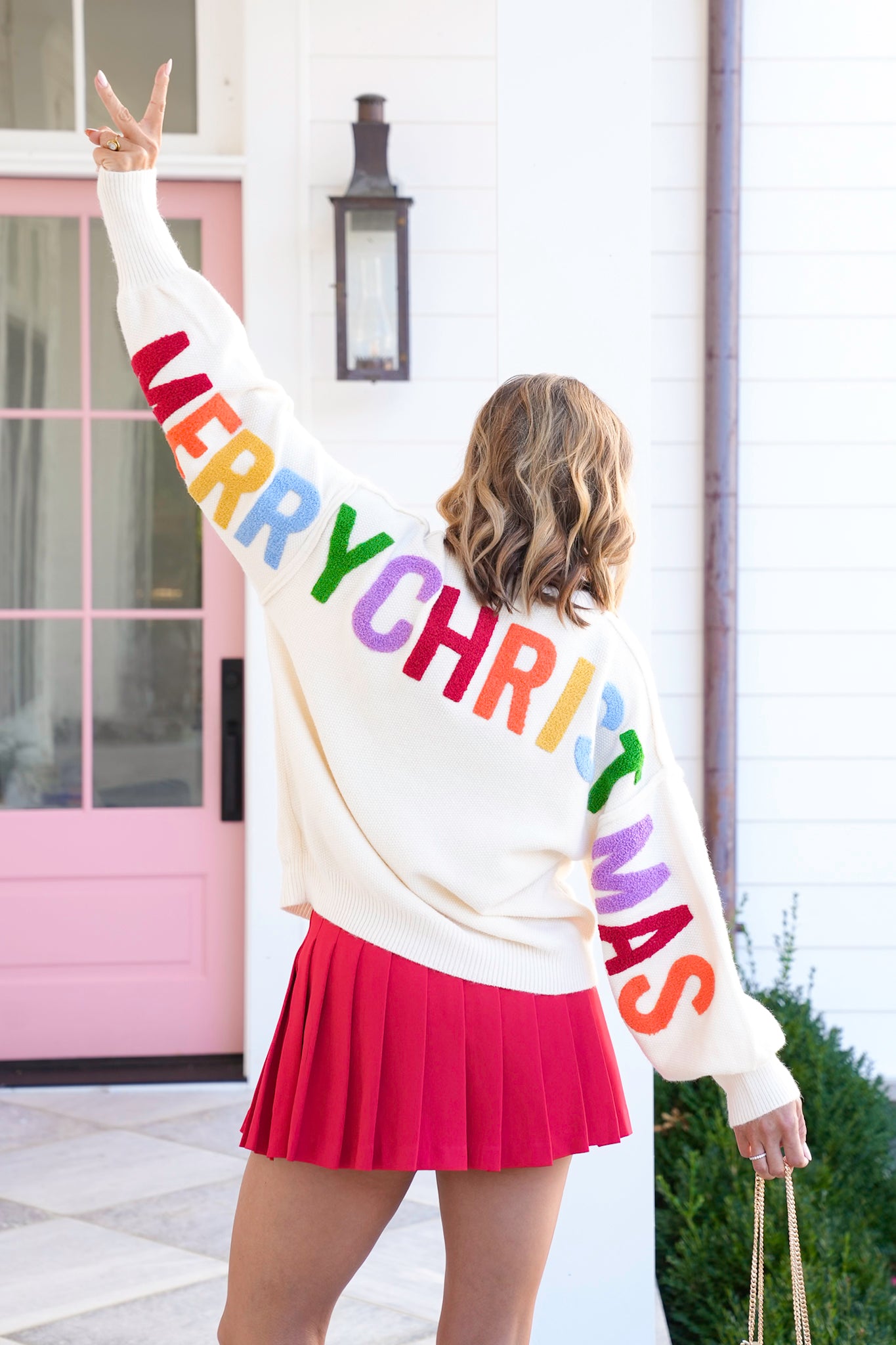 Long Sleeve "Ho Ho Ho, Merry Christmas" Pullover Sweater
