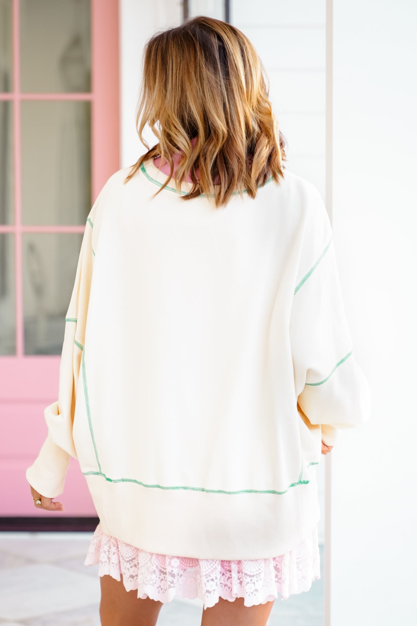 Long Sleeve Sequin Cowboy Boots Pullover Sweatshirt