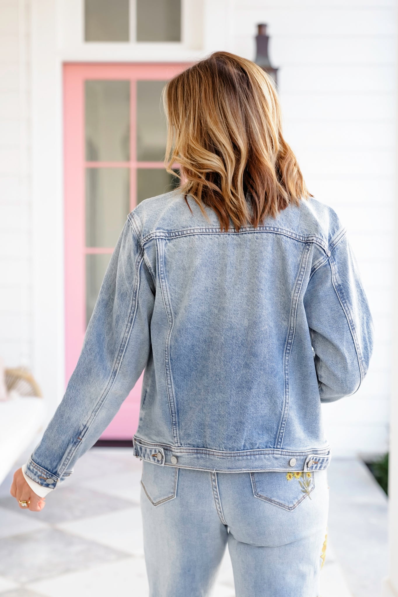 Judy Blue Light Wash Long Sleeve Button Down Jacket