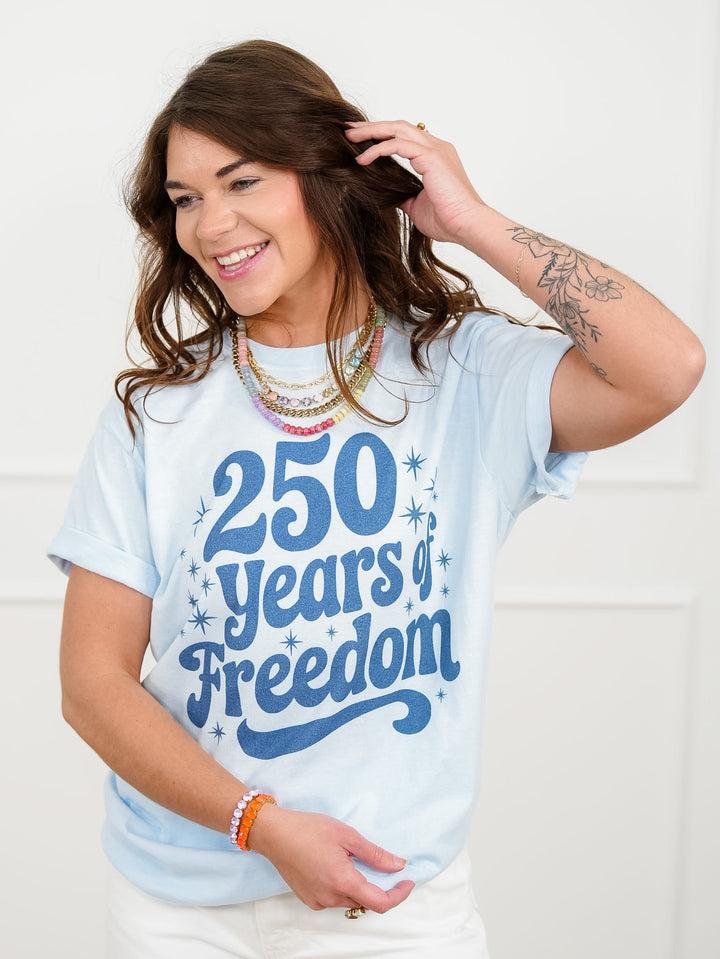 Plus/Reg Short Sleeve "250 Years Of Freedom" Graphic Tee