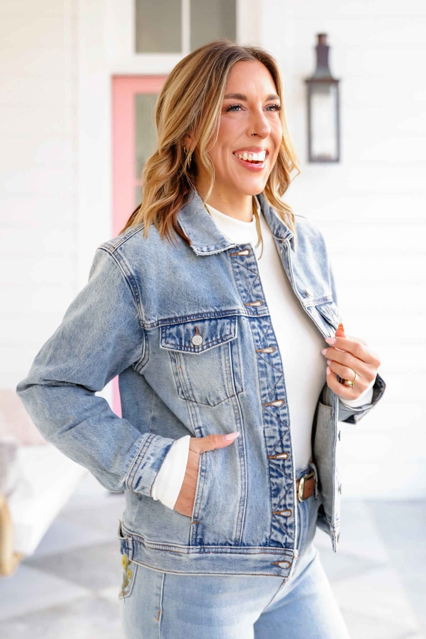 Judy Blue Light Wash Long Sleeve Button Down Jacket