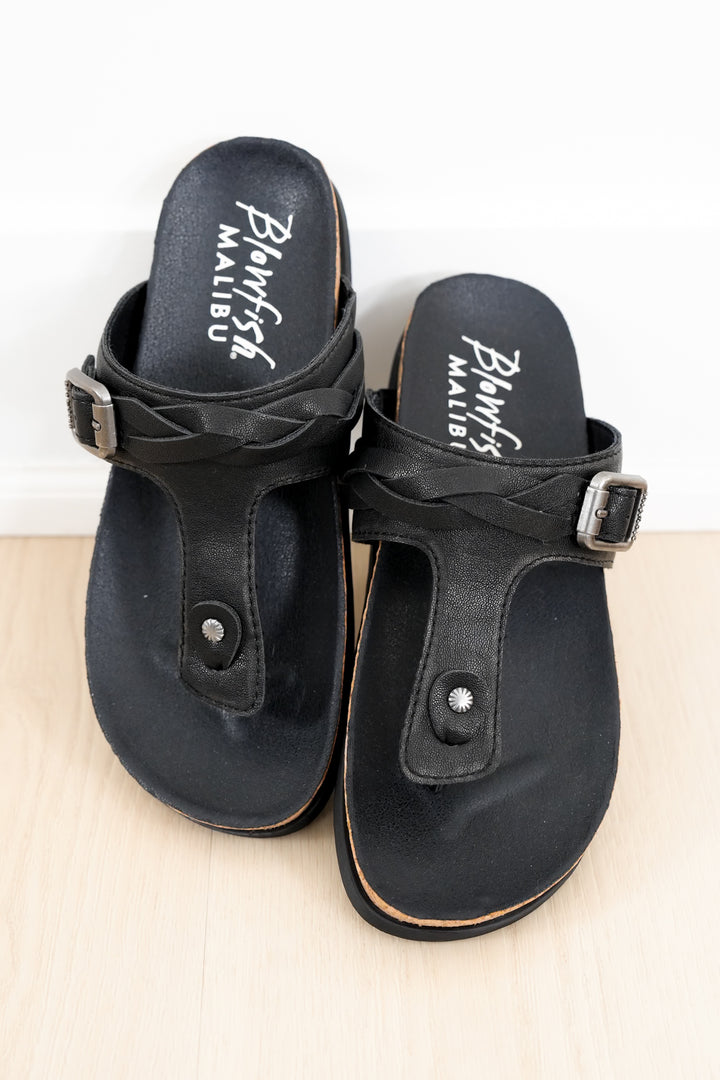 Blowfish Adjustable Buckle Cork Footbed Thong Sandal