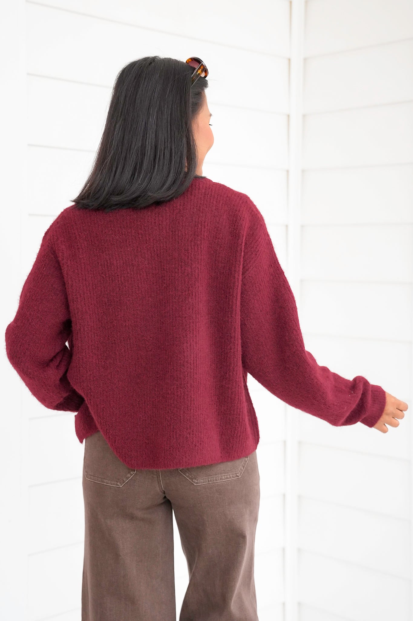 Long Sleeve Cardigan with Single Button