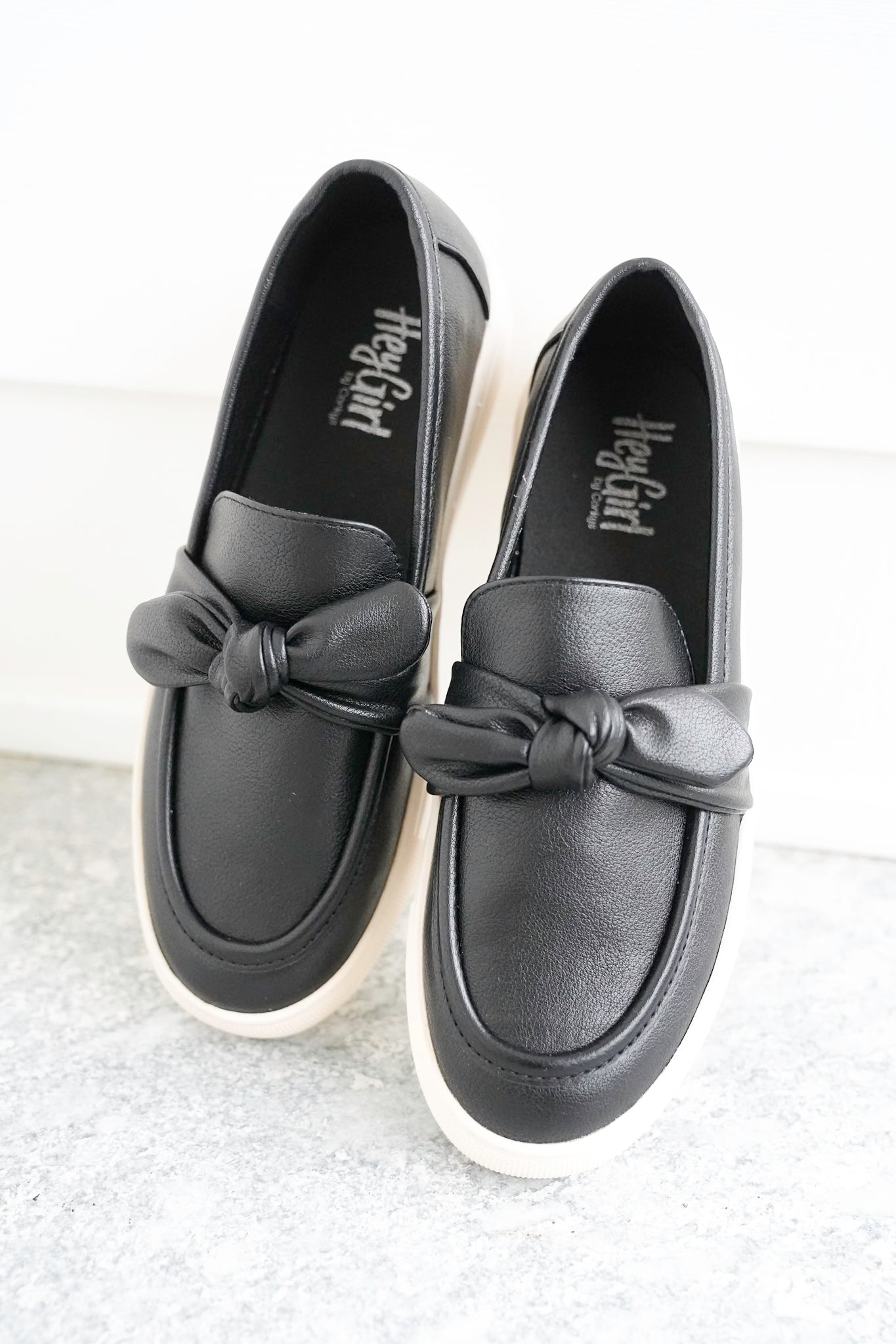 Corky's "Why Knot" Vegan Leather Slip On Loafer Sneaker with Tied Knot