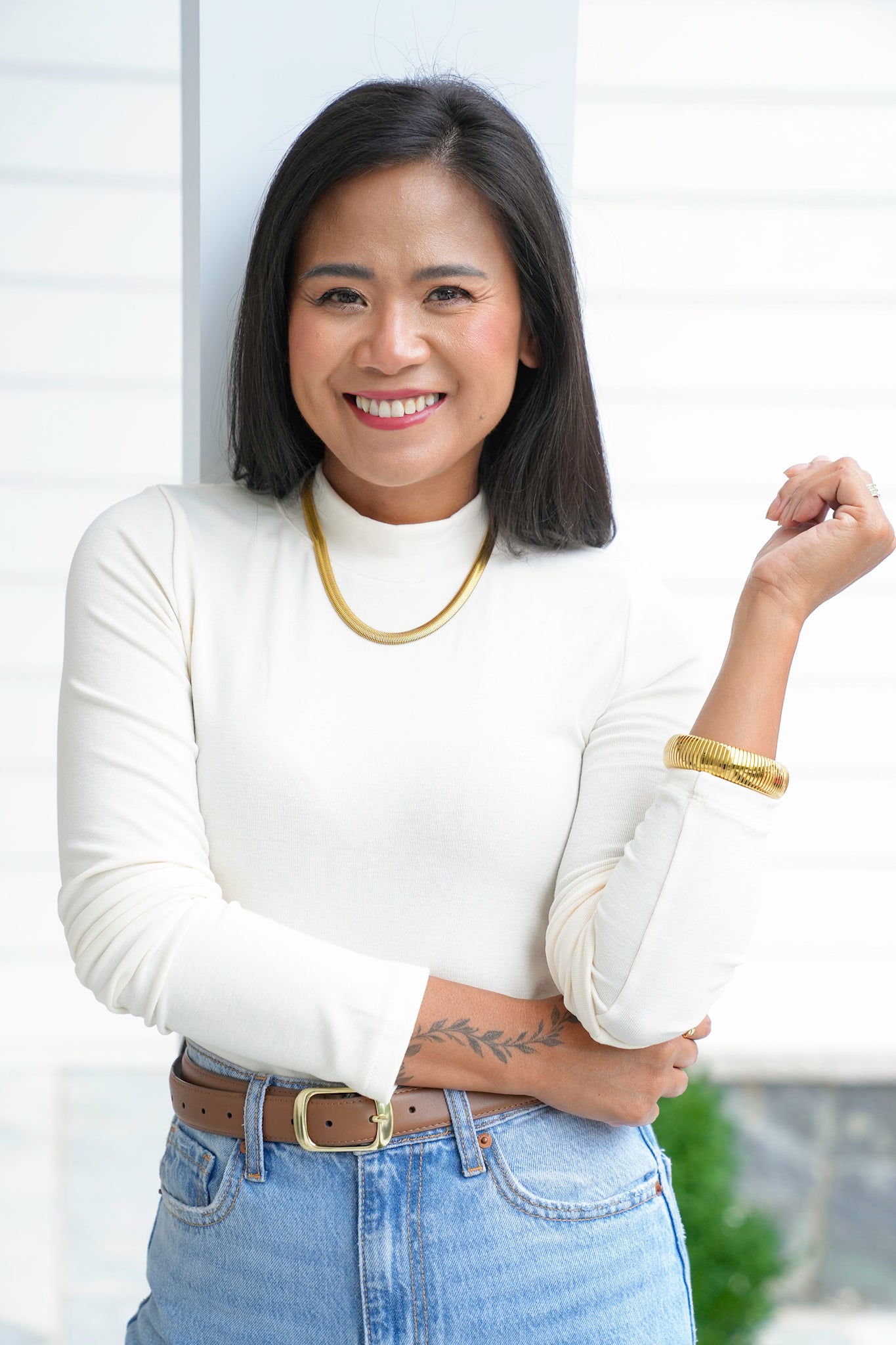 Long Sleeve Mock Neck Knit Top