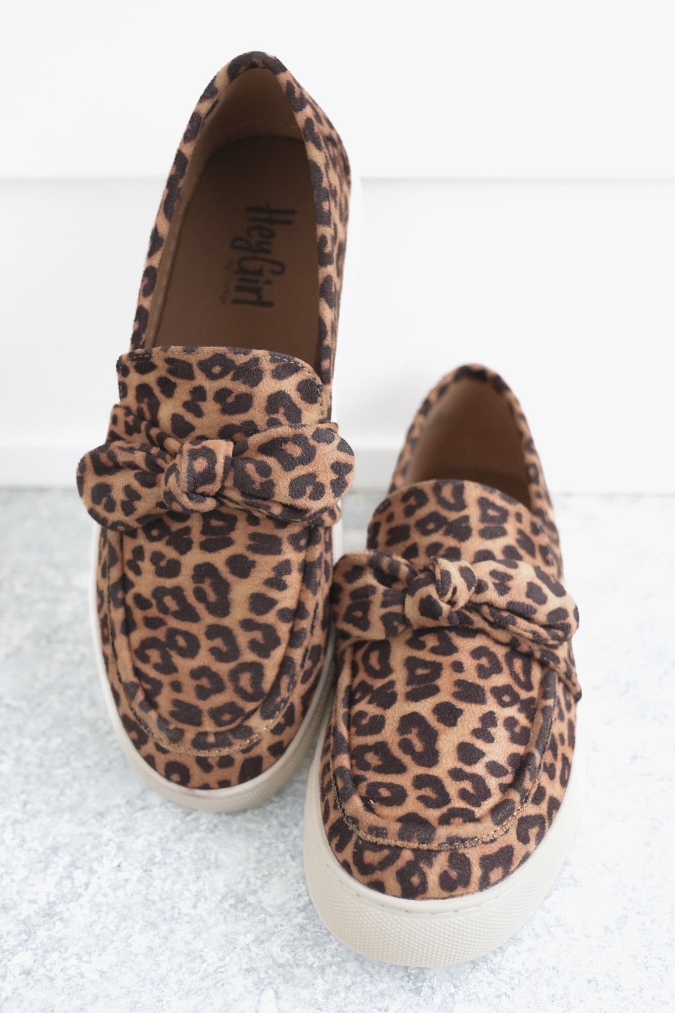 Corky's "Why Knot" Animal Print Slip On Loafer Sneaker with Tied Knot