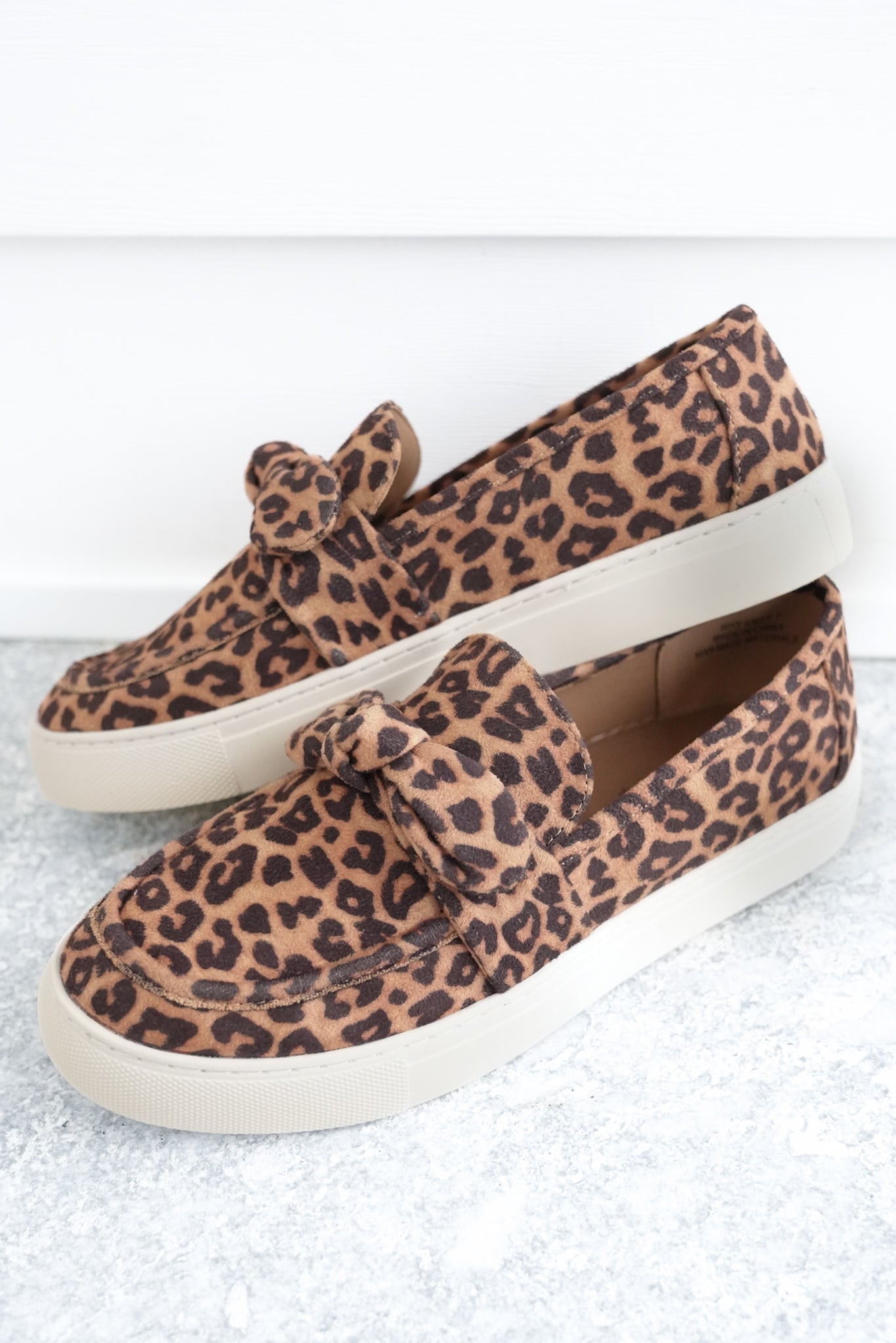 Corky's "Why Knot" Animal Print Slip On Loafer Sneaker with Tied Knot