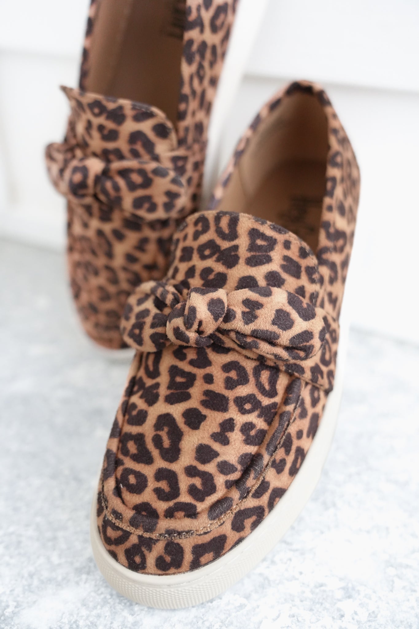 Corky's "Why Knot" Animal Print Slip On Loafer Sneaker with Tied Knot