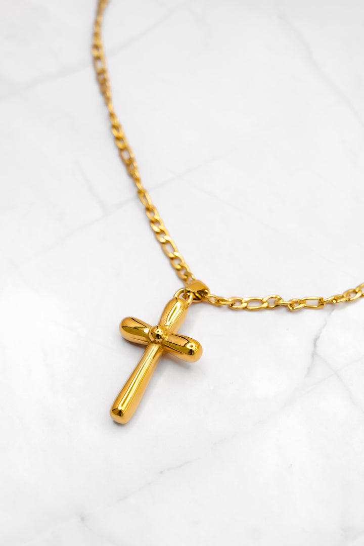 Mila + Stevie Bubble Cross Necklace