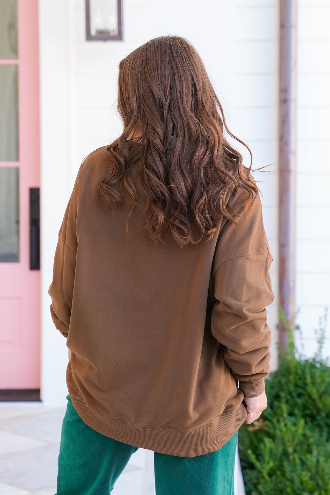 Long Sleeve Sequin Gingerbread Man Pullover Sweatshirt