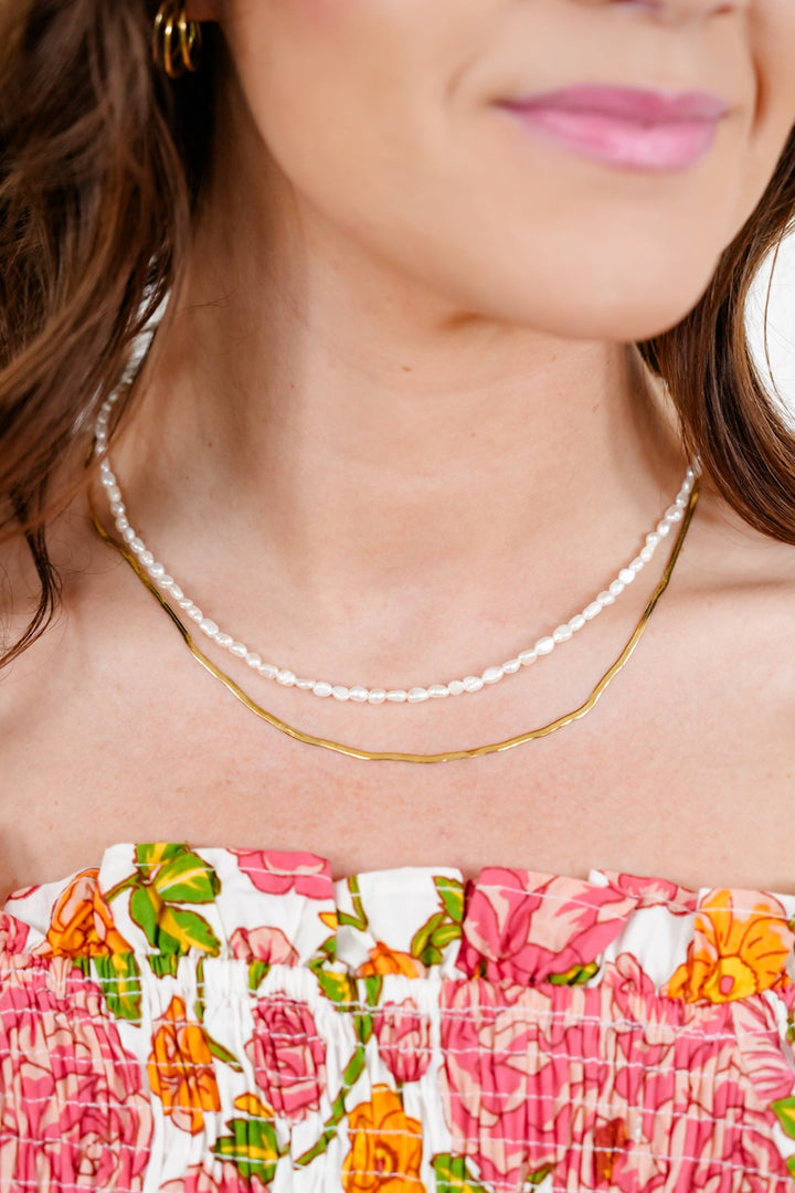 Treasure Jewels Double Baby Pearl Necklace - Freckled Poppy