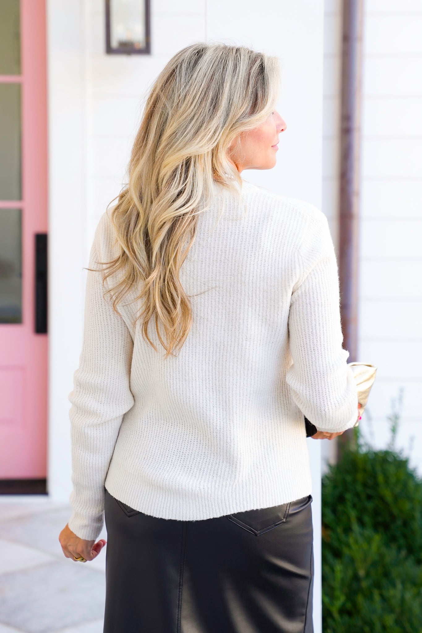 Long Sleeve Button Down Cardigan with Bow accent