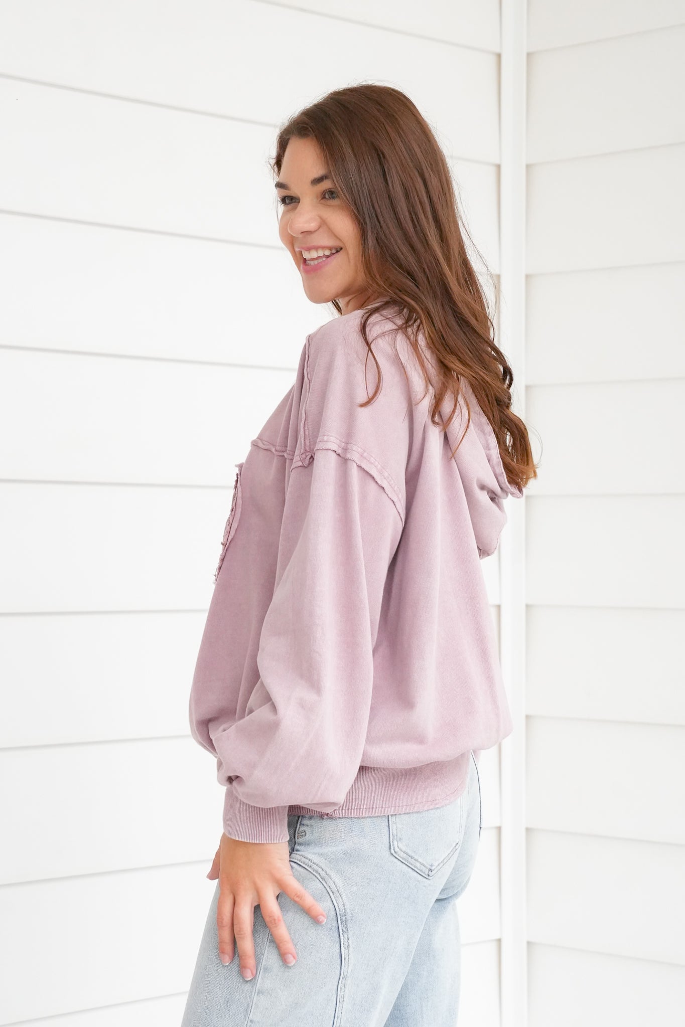 Flower Patch Long Sleeve Pullover Hoodie