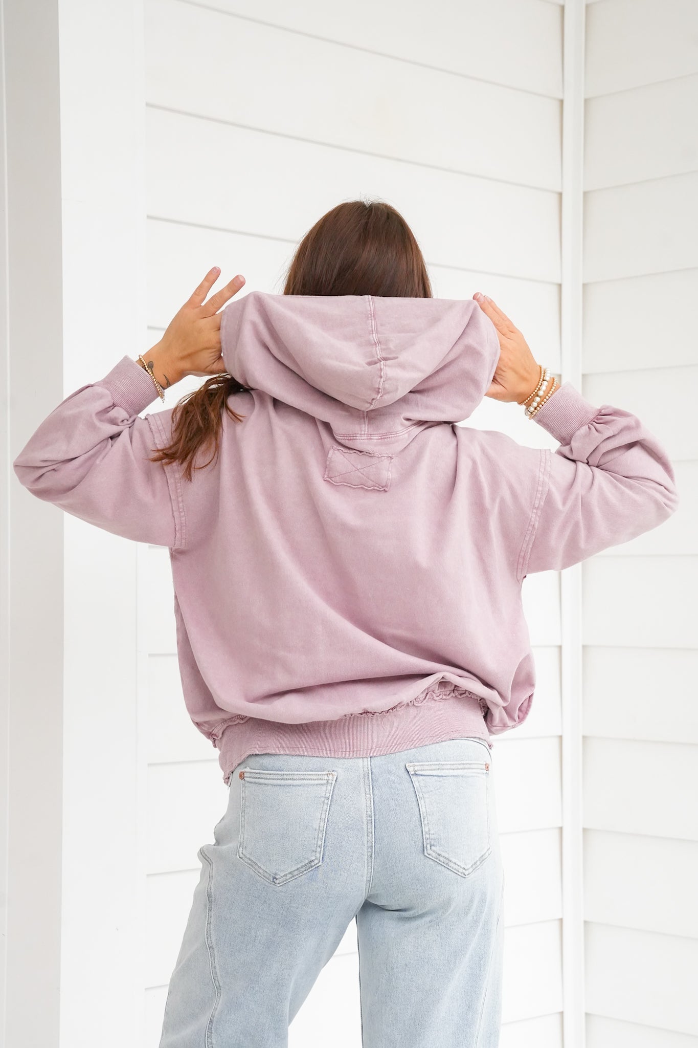 Flower Patch Long Sleeve Pullover Hoodie