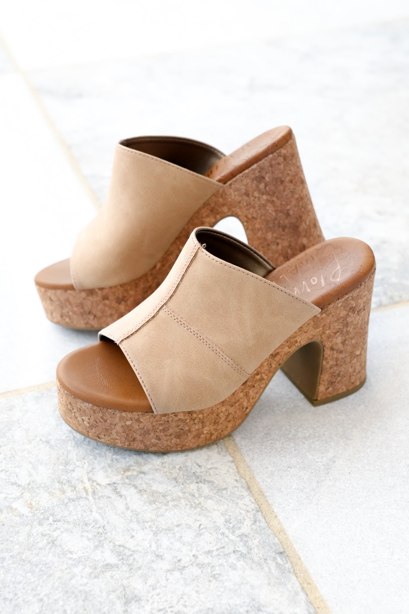 Restock! Blowfish Poznan Chunky Cork Platform Heel Slides