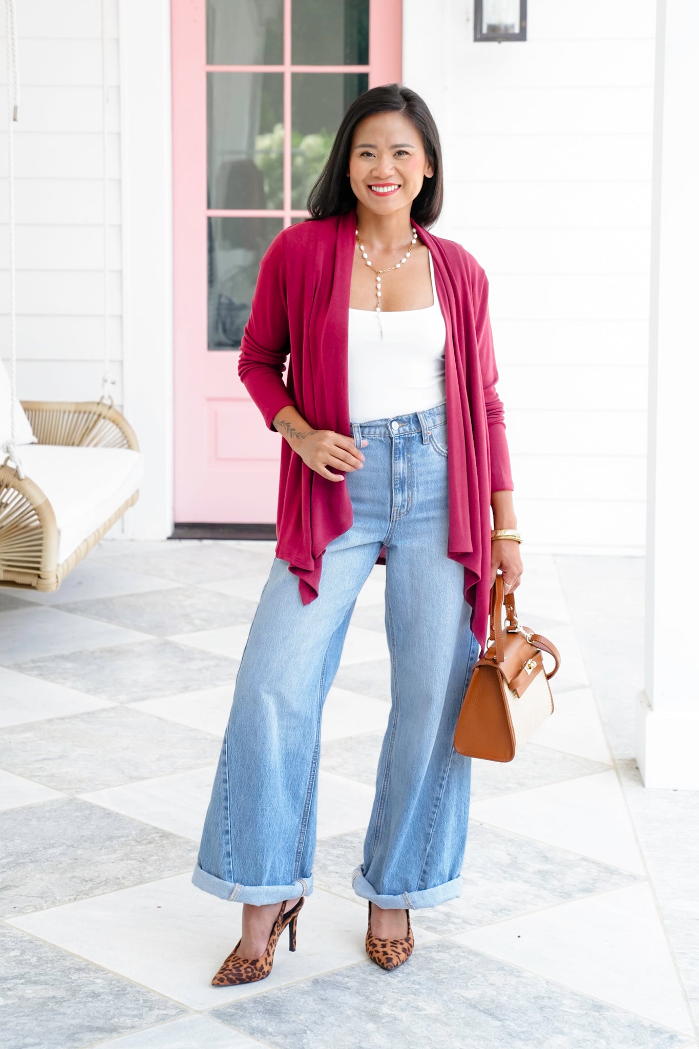 Plus/Reg Door Buster! Long Sleeve Cascading Open Front Cardigan