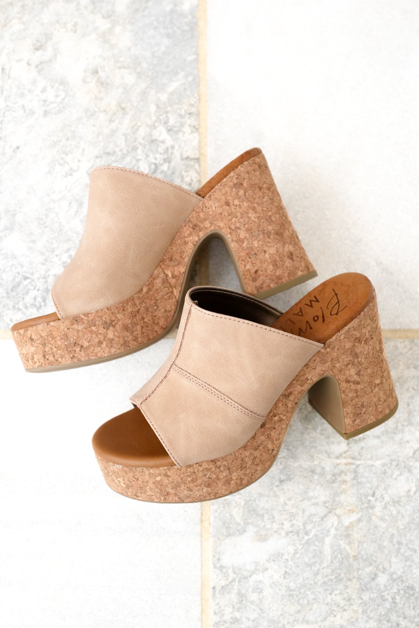 Restock! Blowfish Poznan Chunky Cork Platform Heel Slides