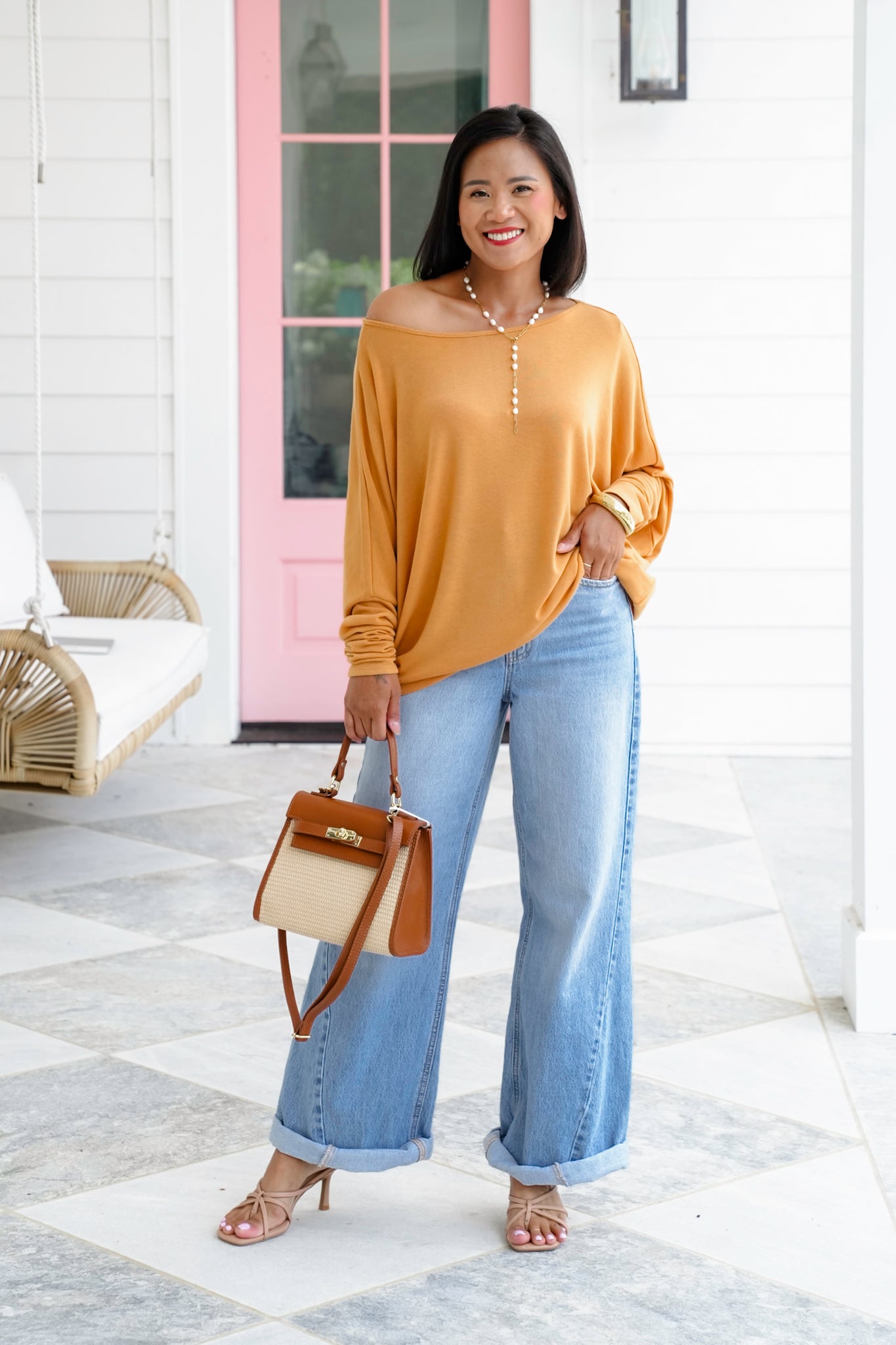 Door Buster! Plus/Reg Long Dolman Sleeve Knit Top