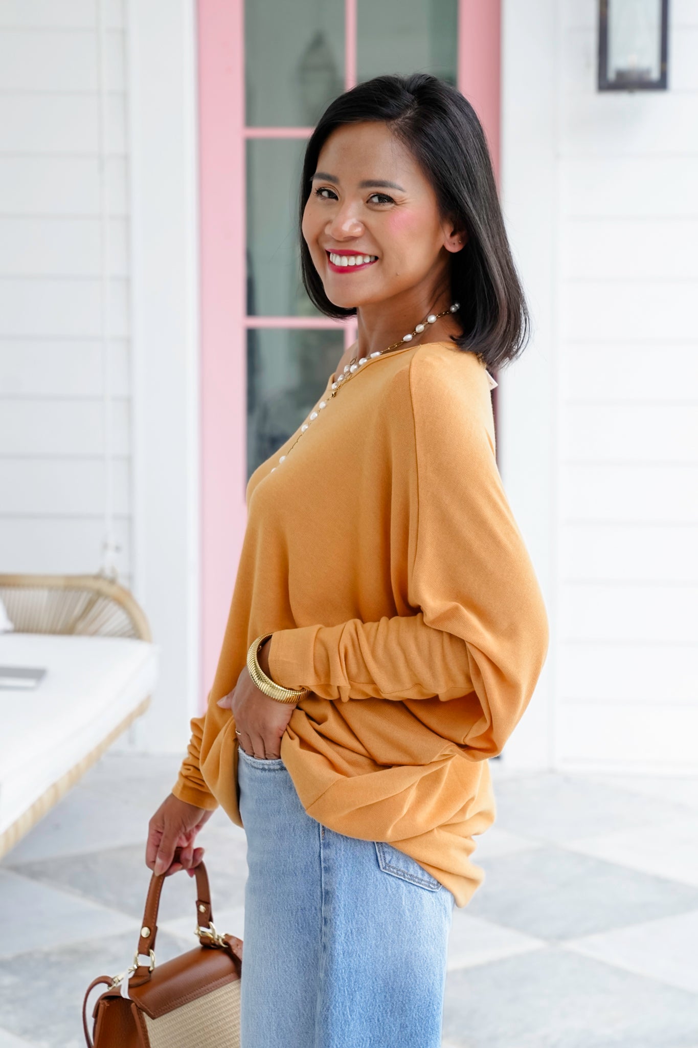 Door Buster! Plus/Reg Long Dolman Sleeve Knit Top