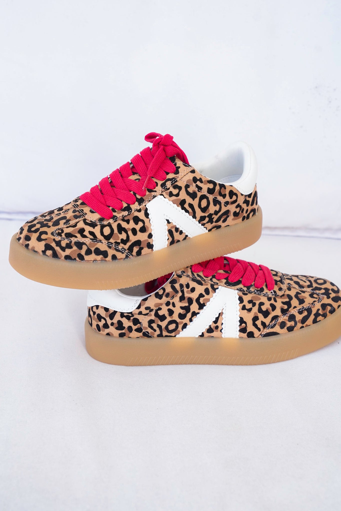 MIA Leopard Print Low-Top Sneaker with V Design