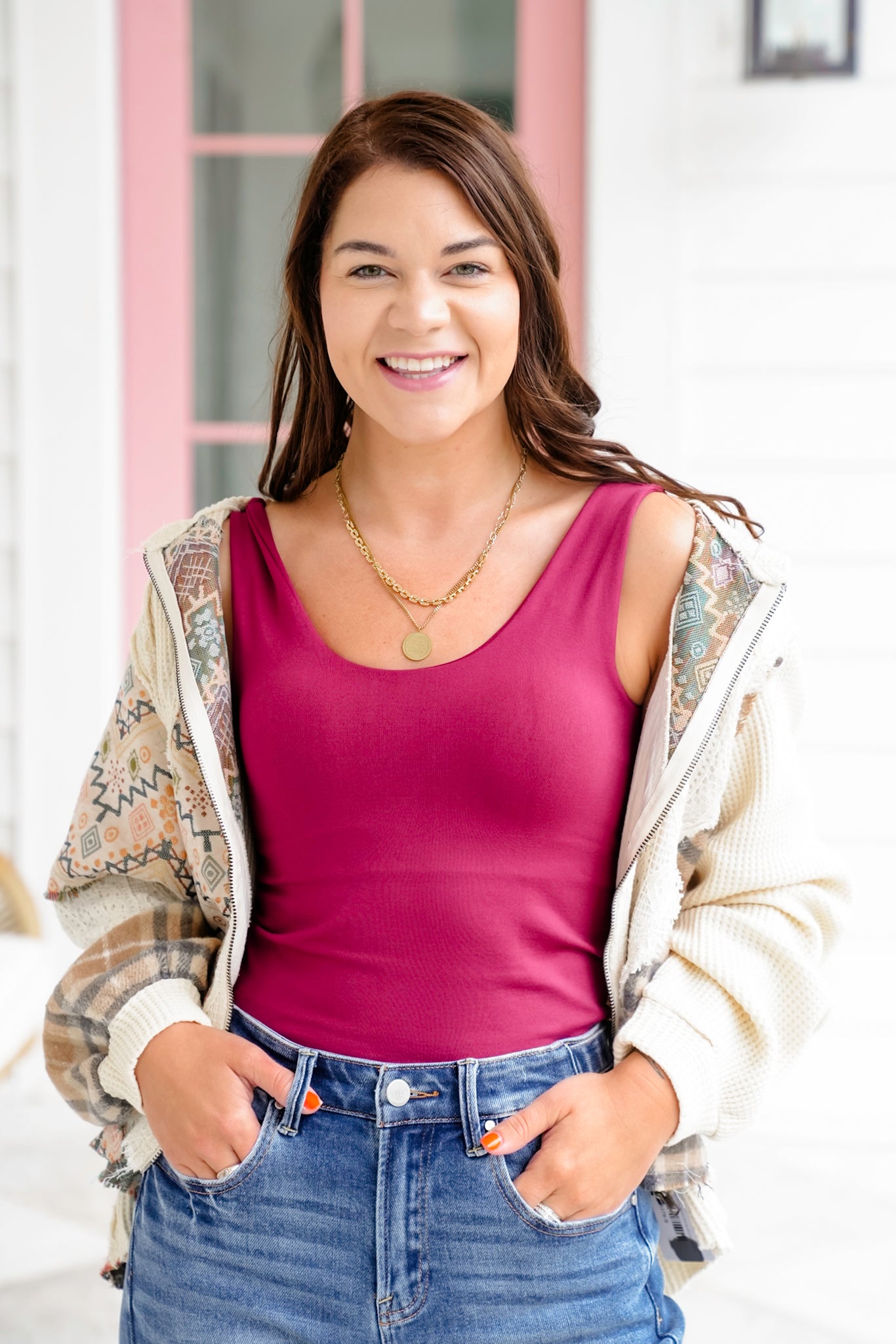 Door Buster! Zenana Seamless Tank Top with Built in Bra