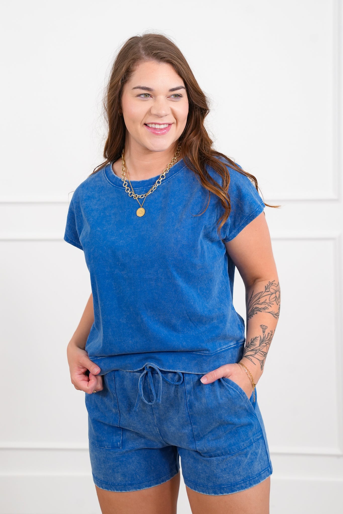 Door Buster! Zenana Cotton Washed Sleeveless Top and Shorts Set