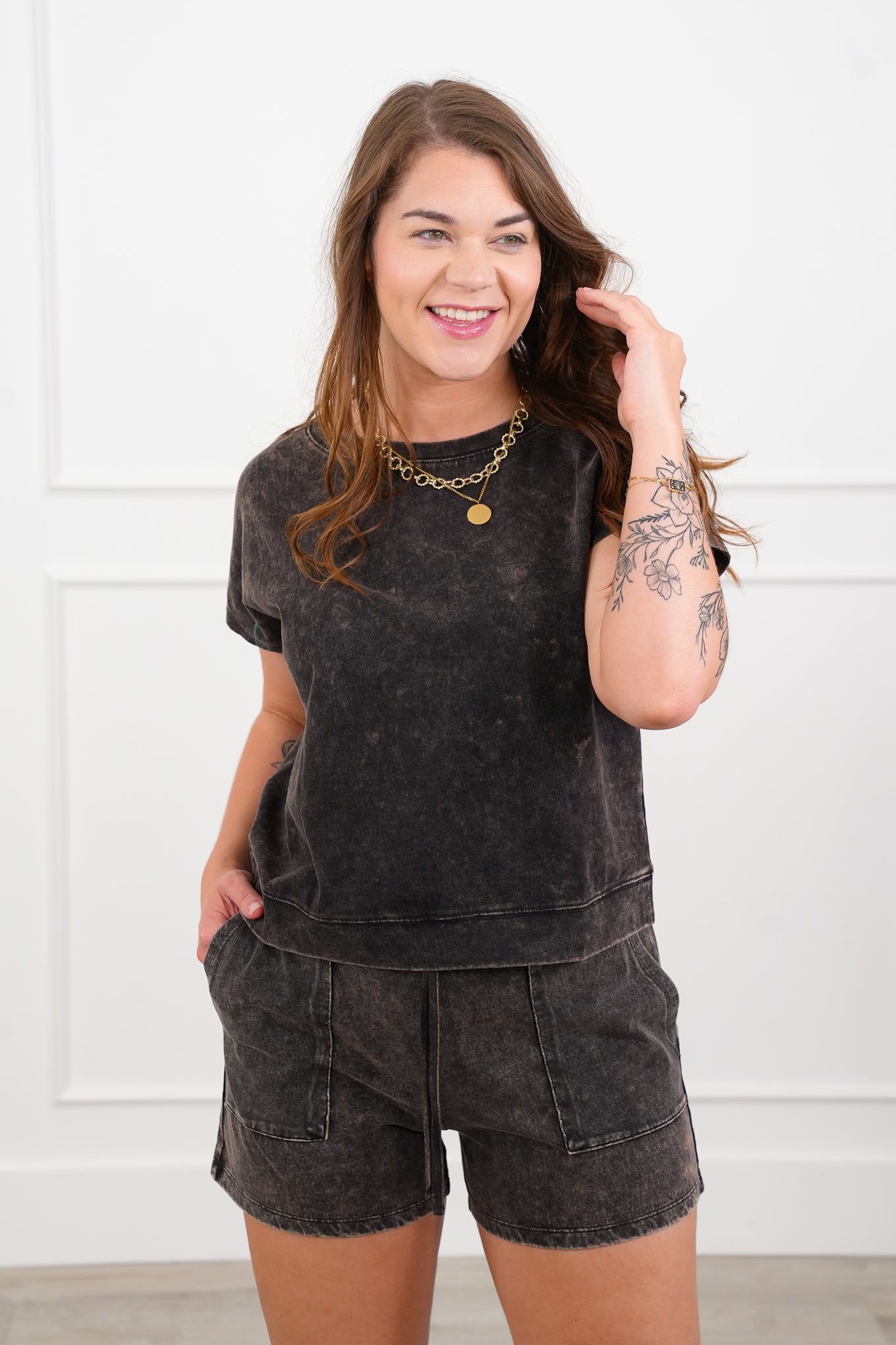 Door Buster! Zenana Cotton Washed Sleeveless Top and Shorts Set