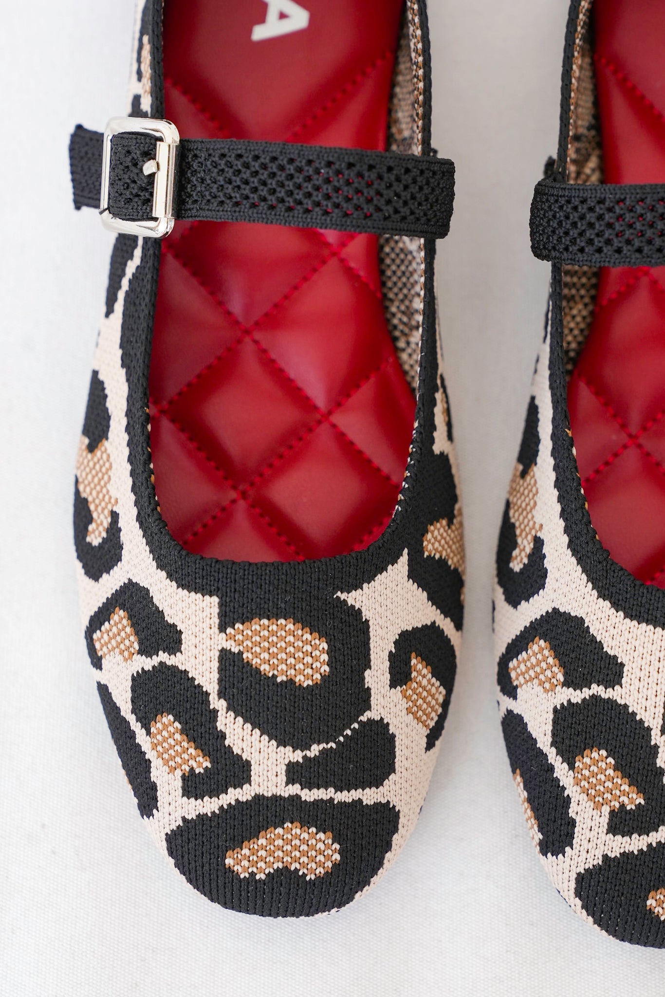 MIA Animal Print Mary Jane Flats with Buckle Strap