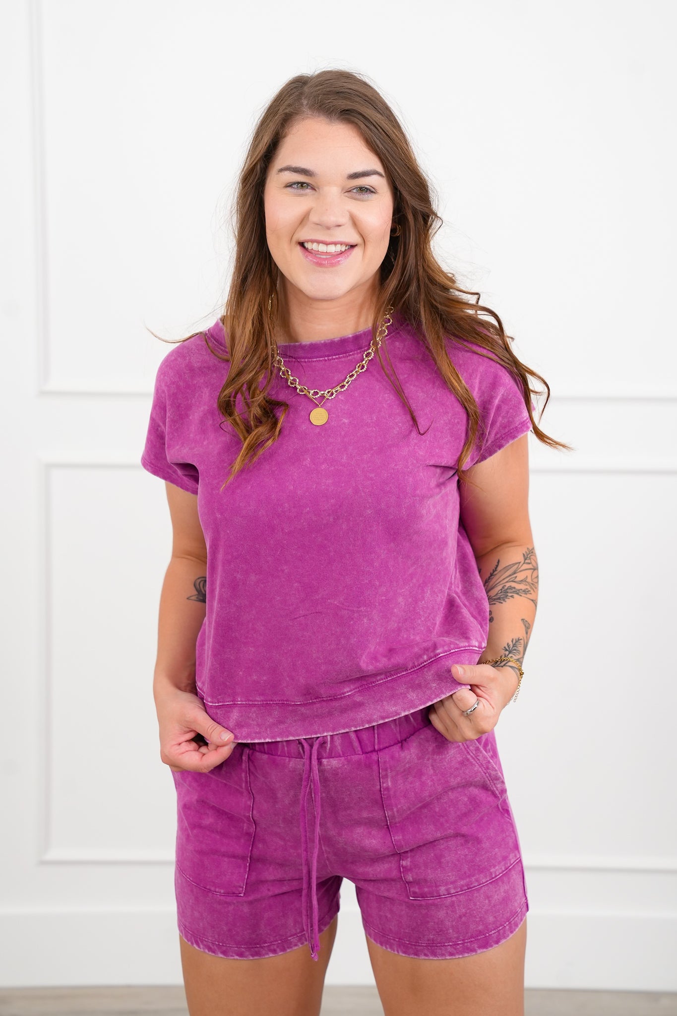 Door Buster! Zenana Cotton Washed Sleeveless Top and Shorts Set