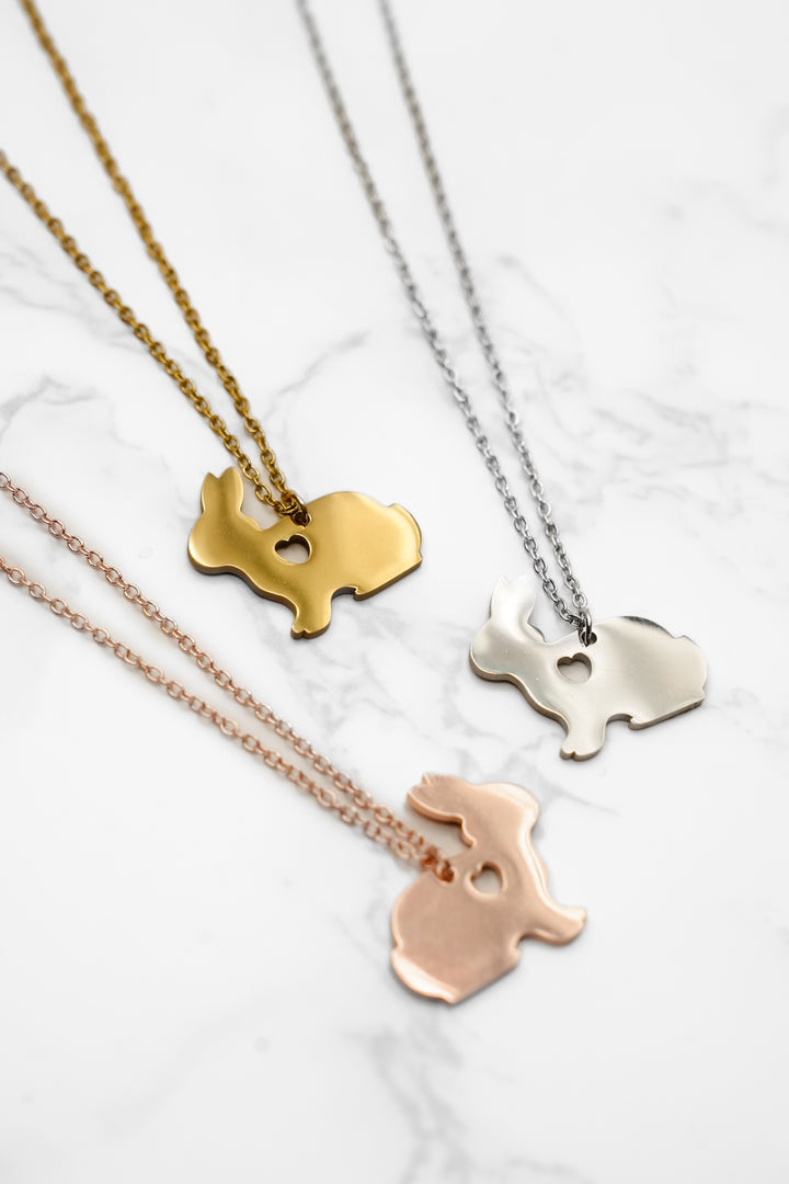 Easter Bunny Heart Necklace