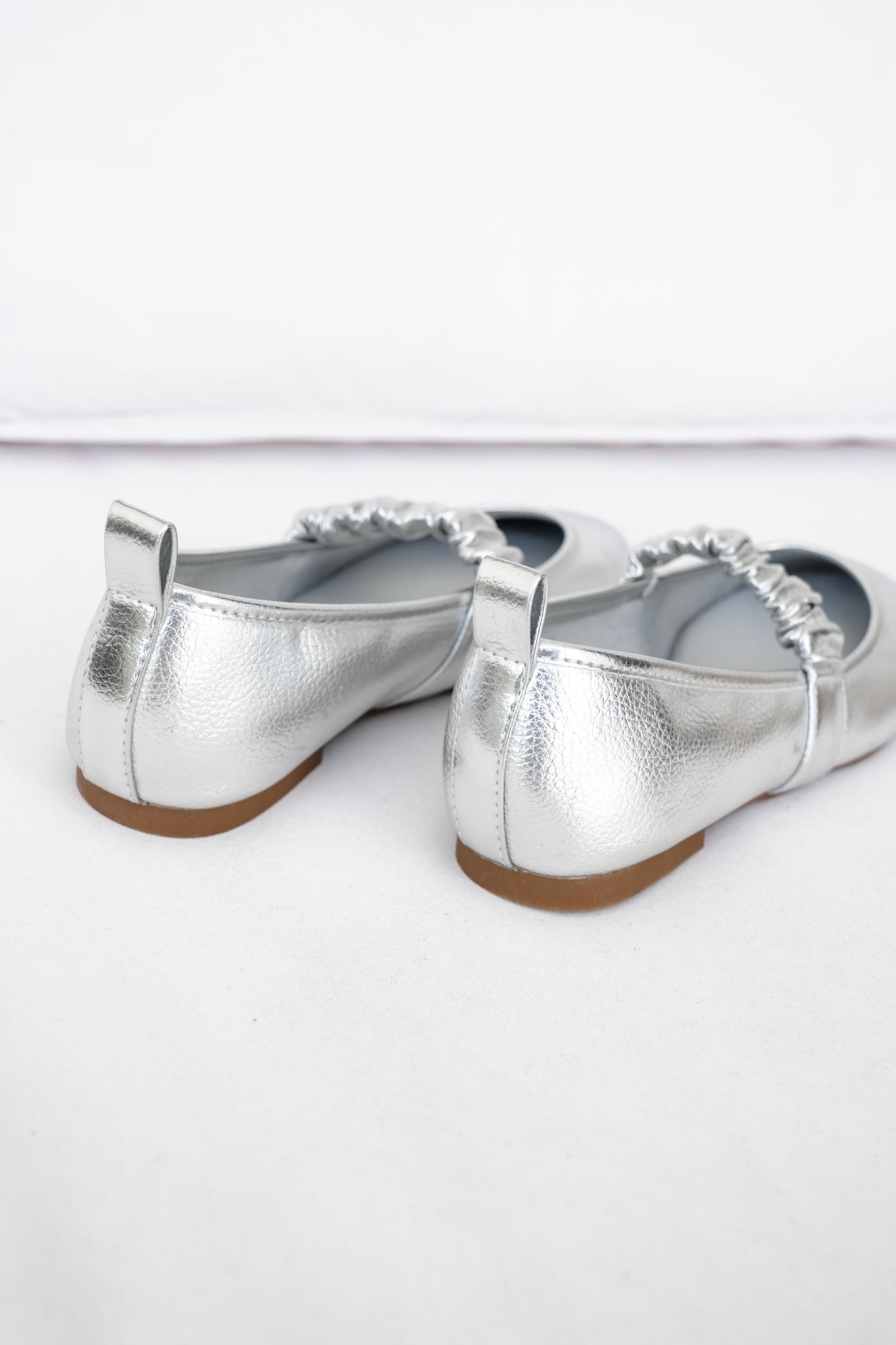 MIA Textured Ballet Flat with Scrunched Elastic Strap