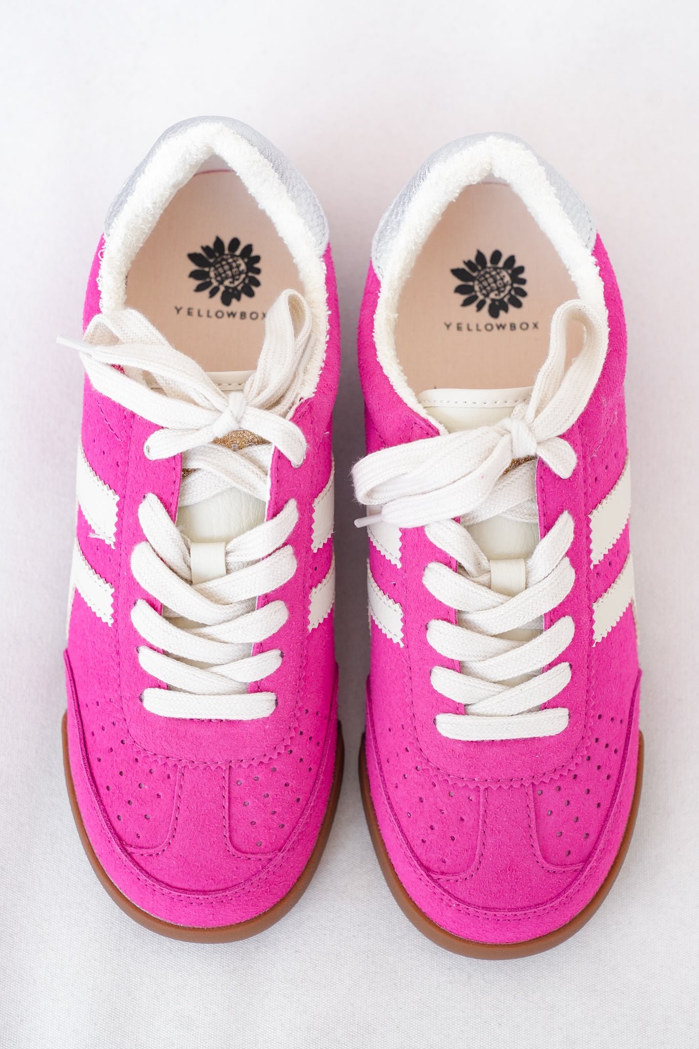 Yellow Box Retro Low-Top Sneaker with Rubber Sole