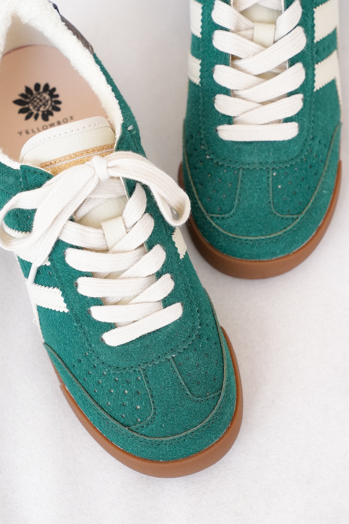 Yellow Box Retro Low-Top Sneaker with Rubber Sole