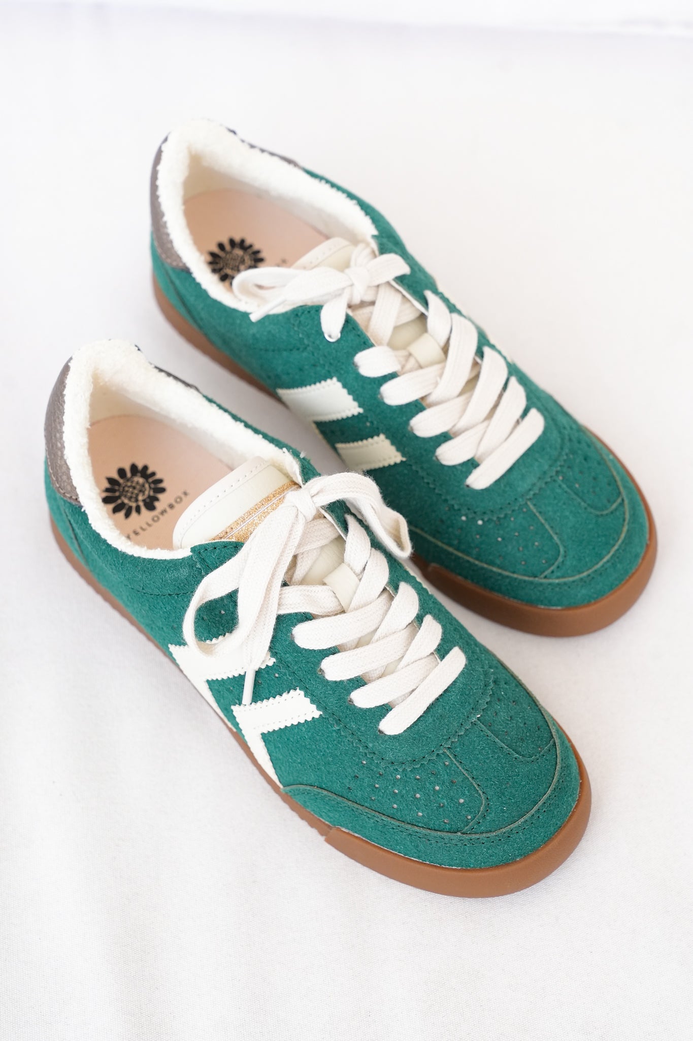 Yellow Box Retro Low-Top Sneaker with Rubber Sole